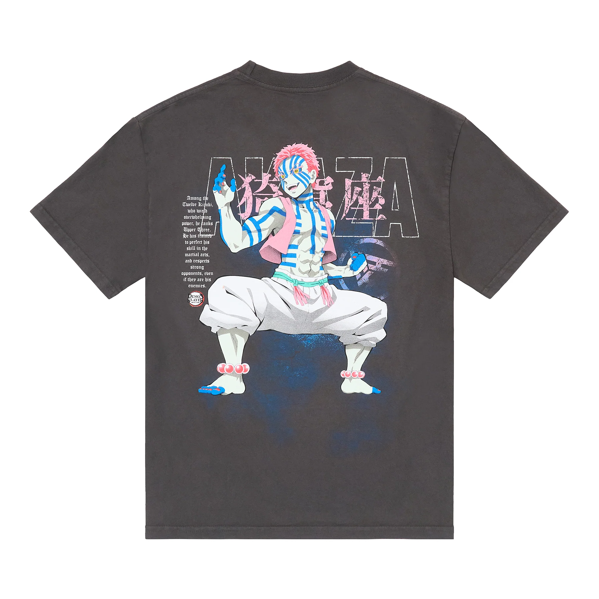 DEMON SLAYER AKAZA STANCE SHIRT (VINTAGE GREY)