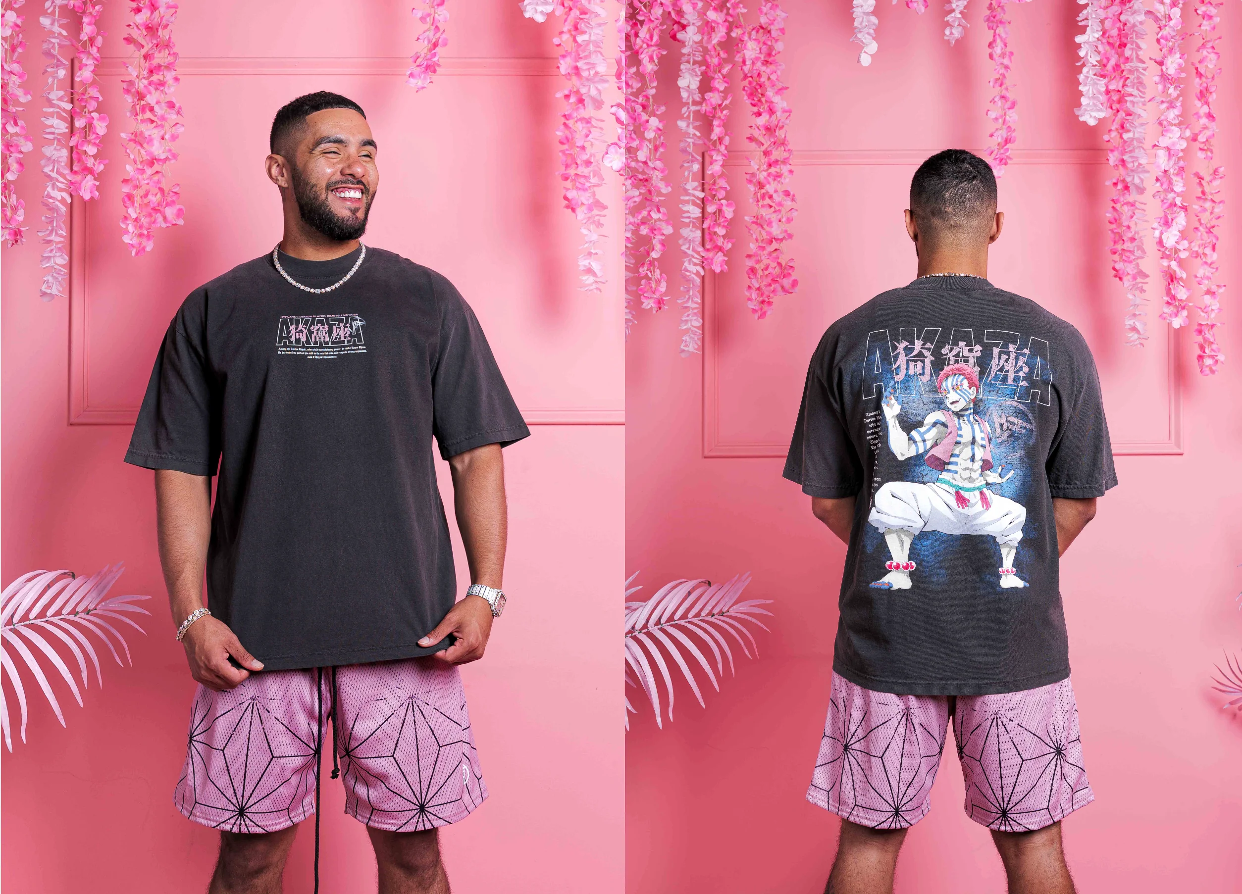 DEMON SLAYER AKAZA STANCE SHIRT (VINTAGE GREY) - Image 3