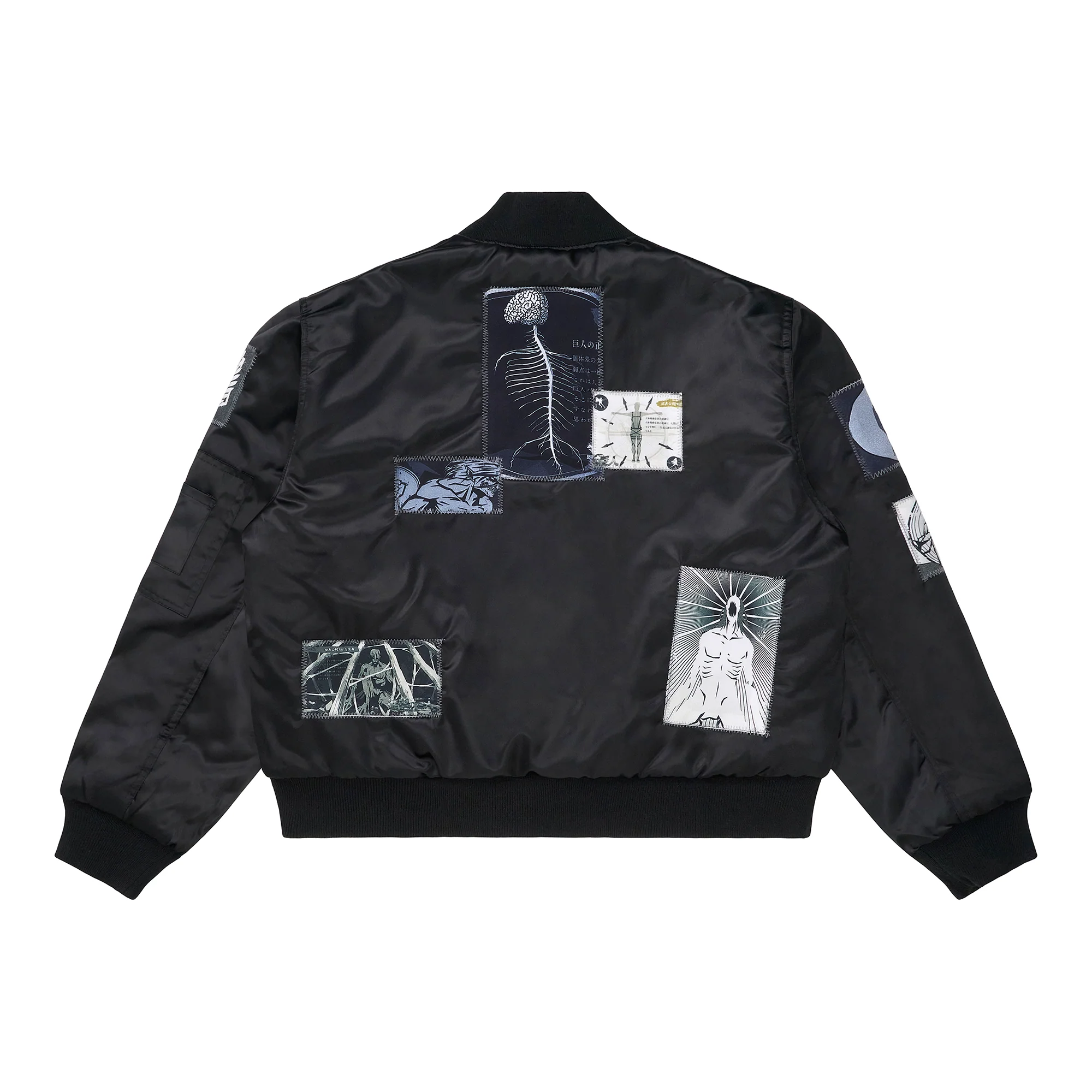 AOT EYE CATCHER BOMBER JACKET (BLACK/CAMO) - Image 3