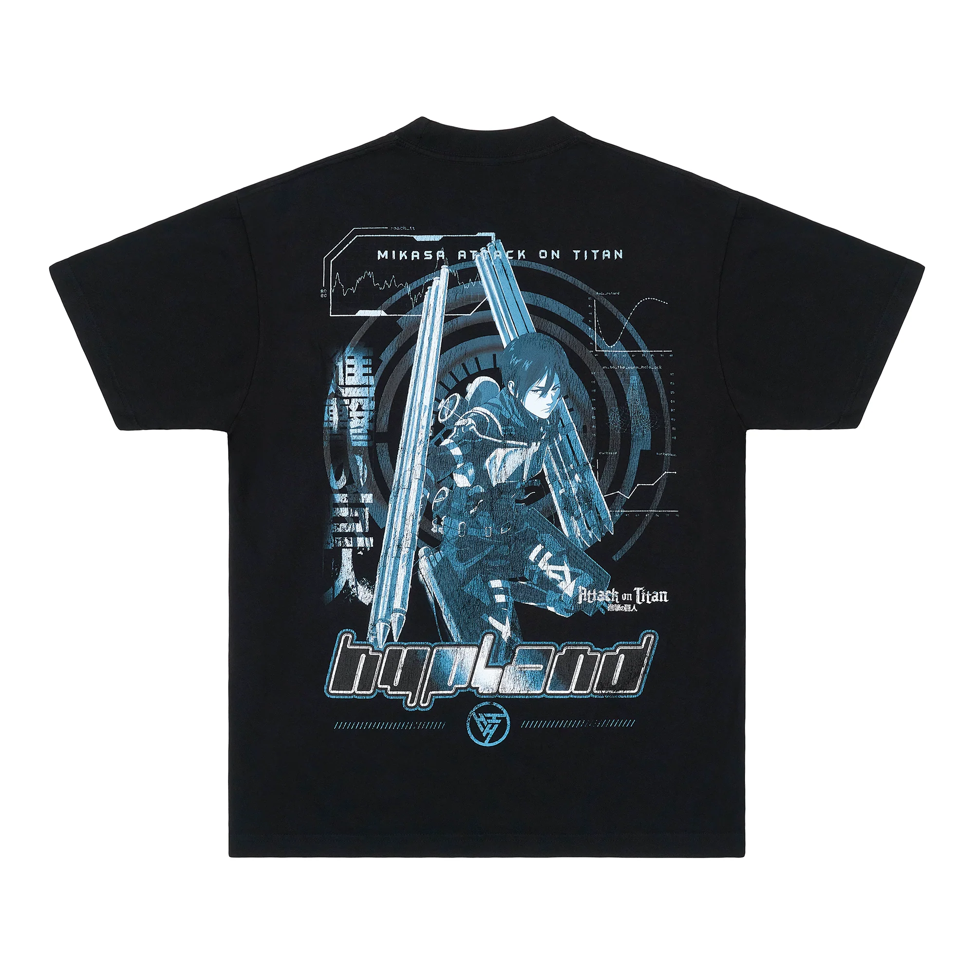 AOT MIKASA BATTLE SHIRT (BLACK)