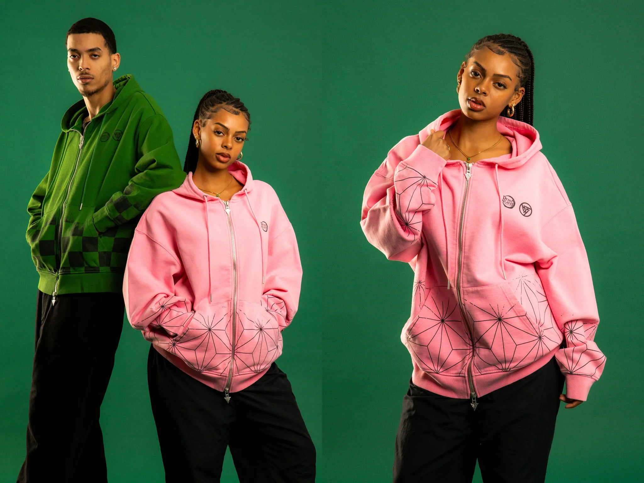 DEMON SLAYER NEZUKO GRADIENT HOODIE (PINK) - Image 3