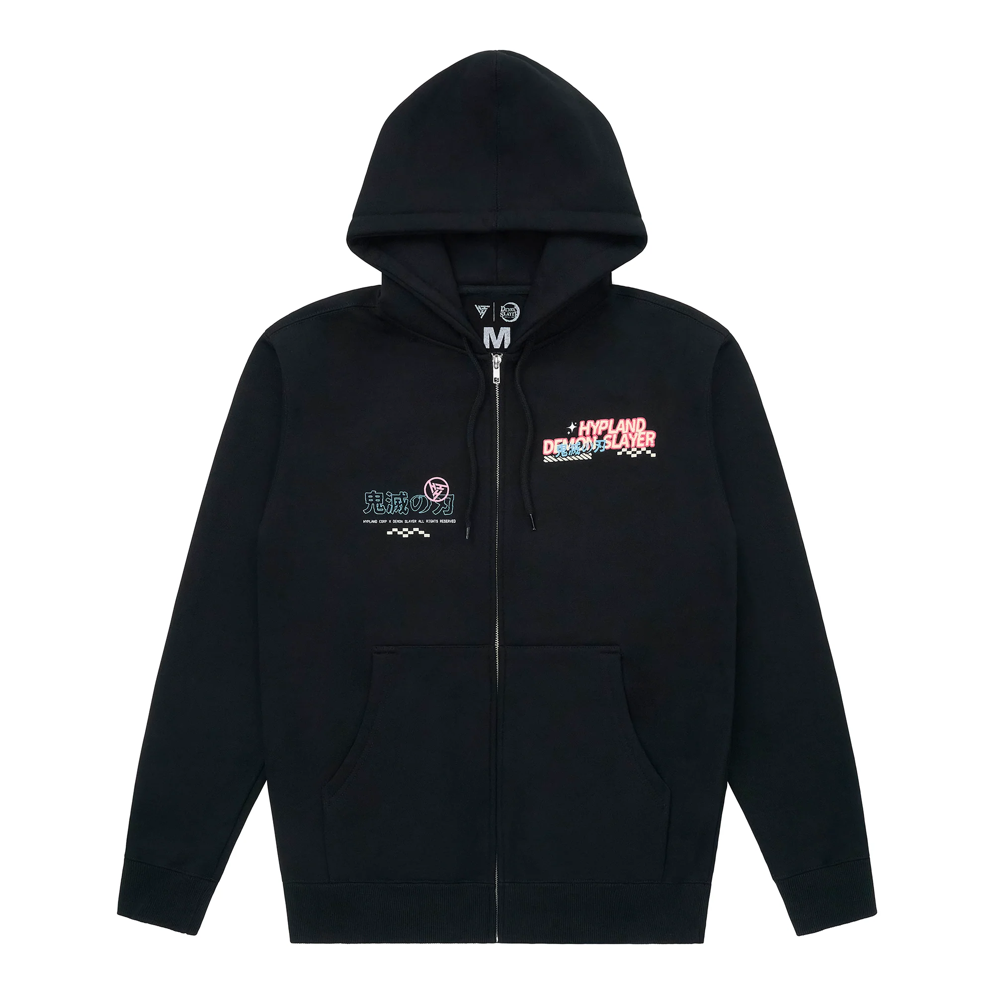 DEMON SLAYER NEZUKO ZIP UP HOODIE (BLACK) - Image 2