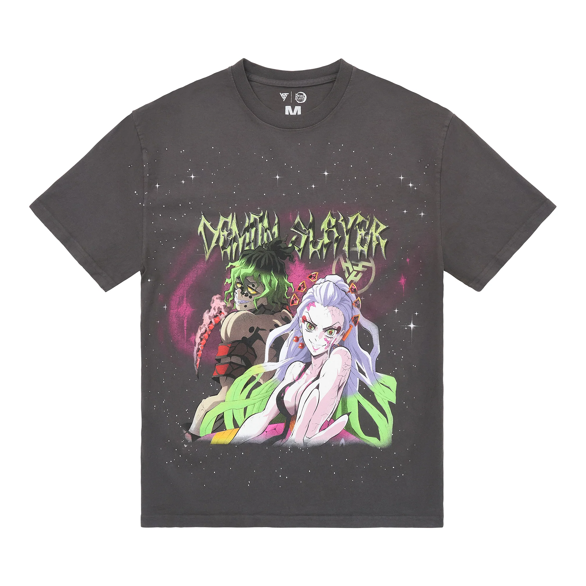 DEMON SLAYER SIBLING JUMBO PRINT SHIRT (VINTAGE GREY)