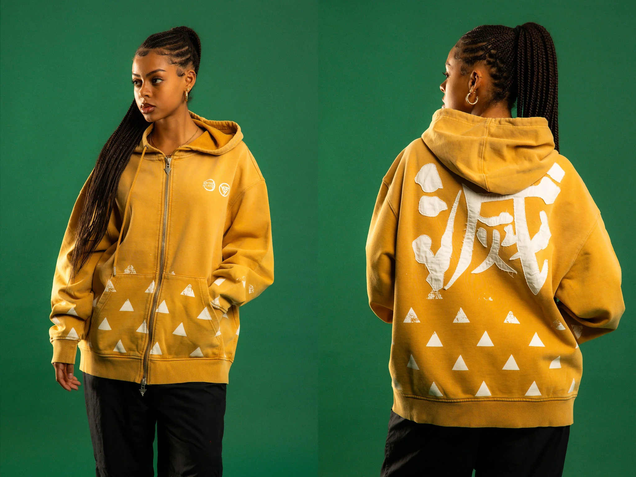 DEMON SLAYER ZENITSU GRADIENT HOODIE (MUSTARD) - Image 3
