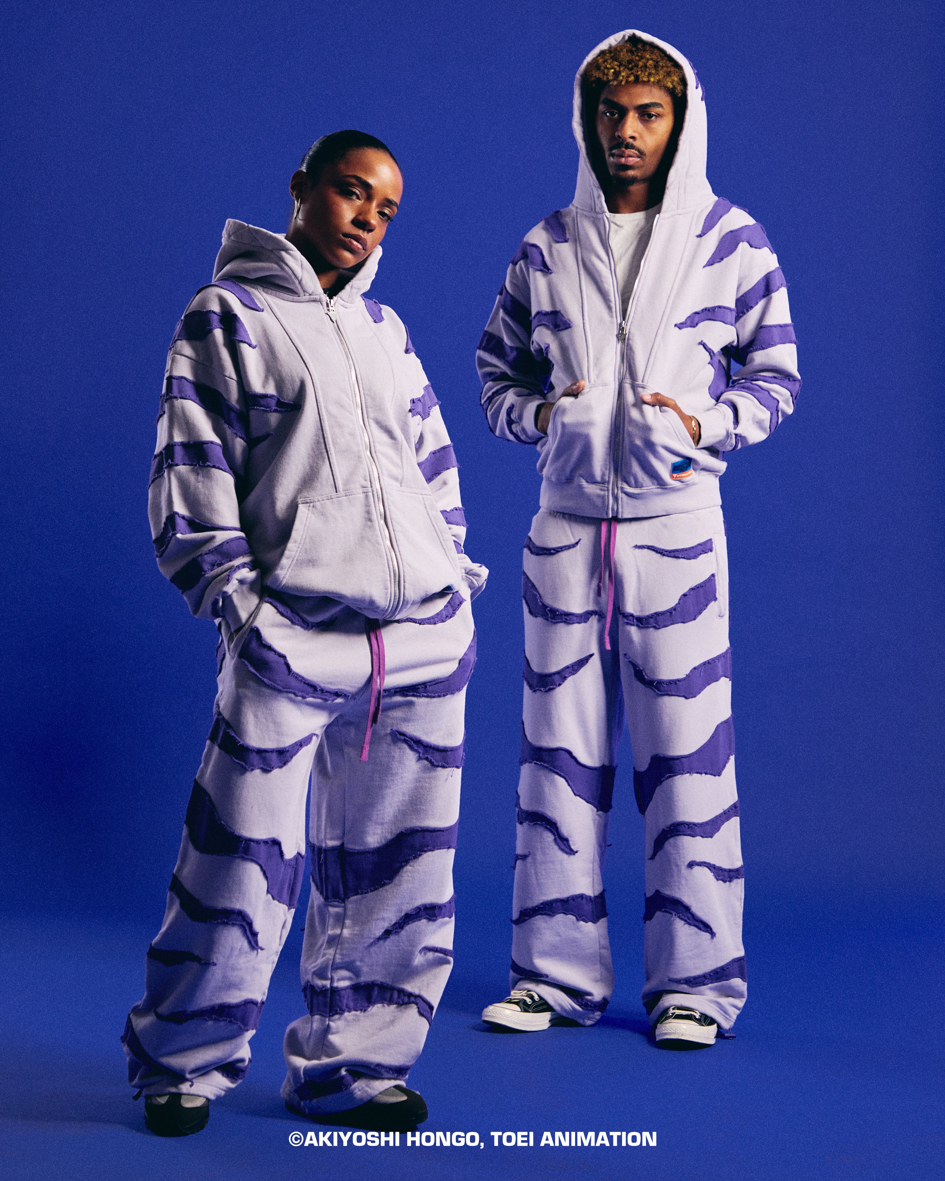 DIGIMON GARURUMON SWEAT PANTS (GREY/BLUE) *PRE ORDER* - Image 3