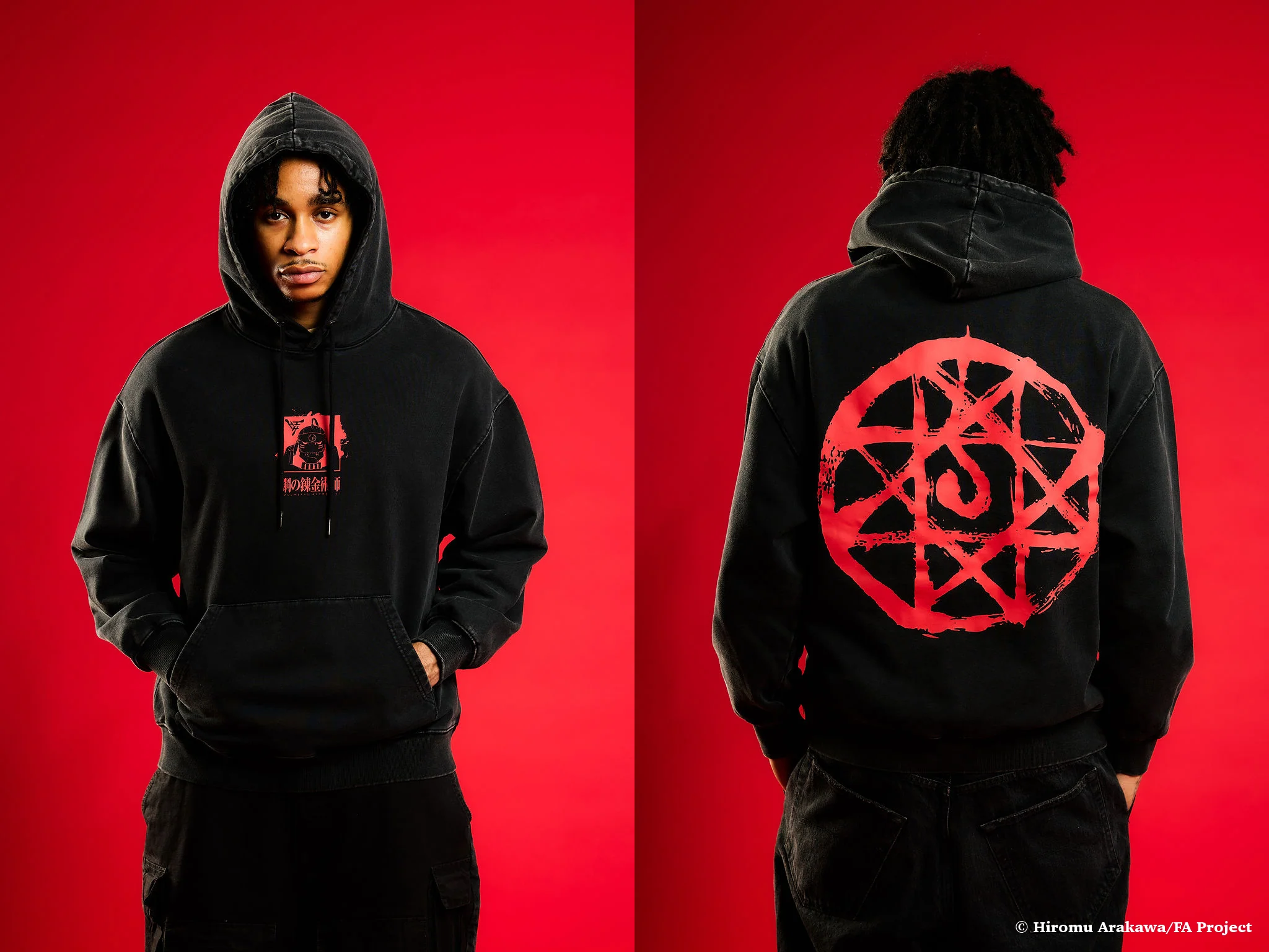 FMAB AL BLOOD SEAL HOODIE (WASHED BLACK) *PRE ORDER* - Image 3