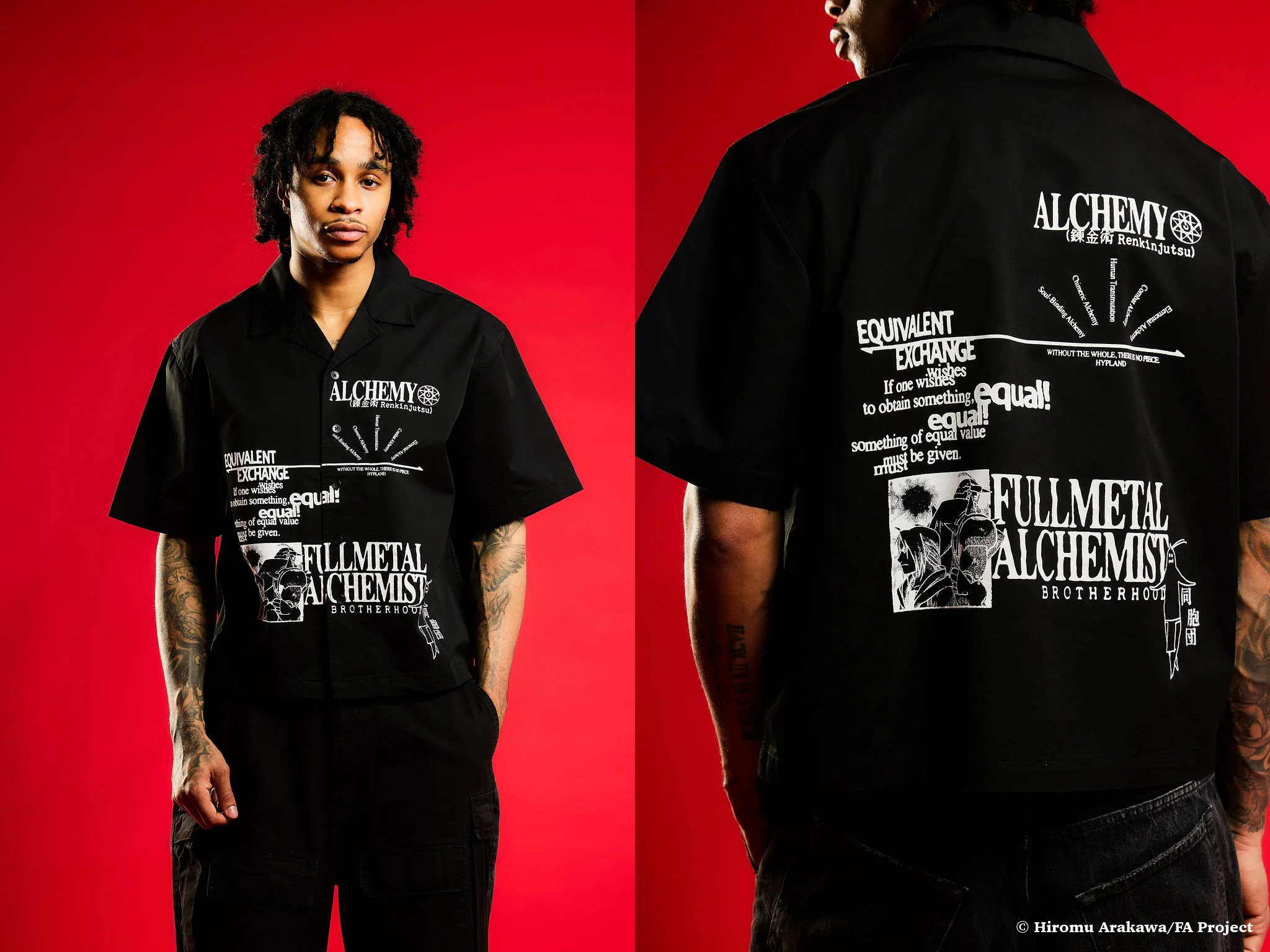 FMAB ALCHEMY BUTTON UP SHIRT (BLACK) - Image 3