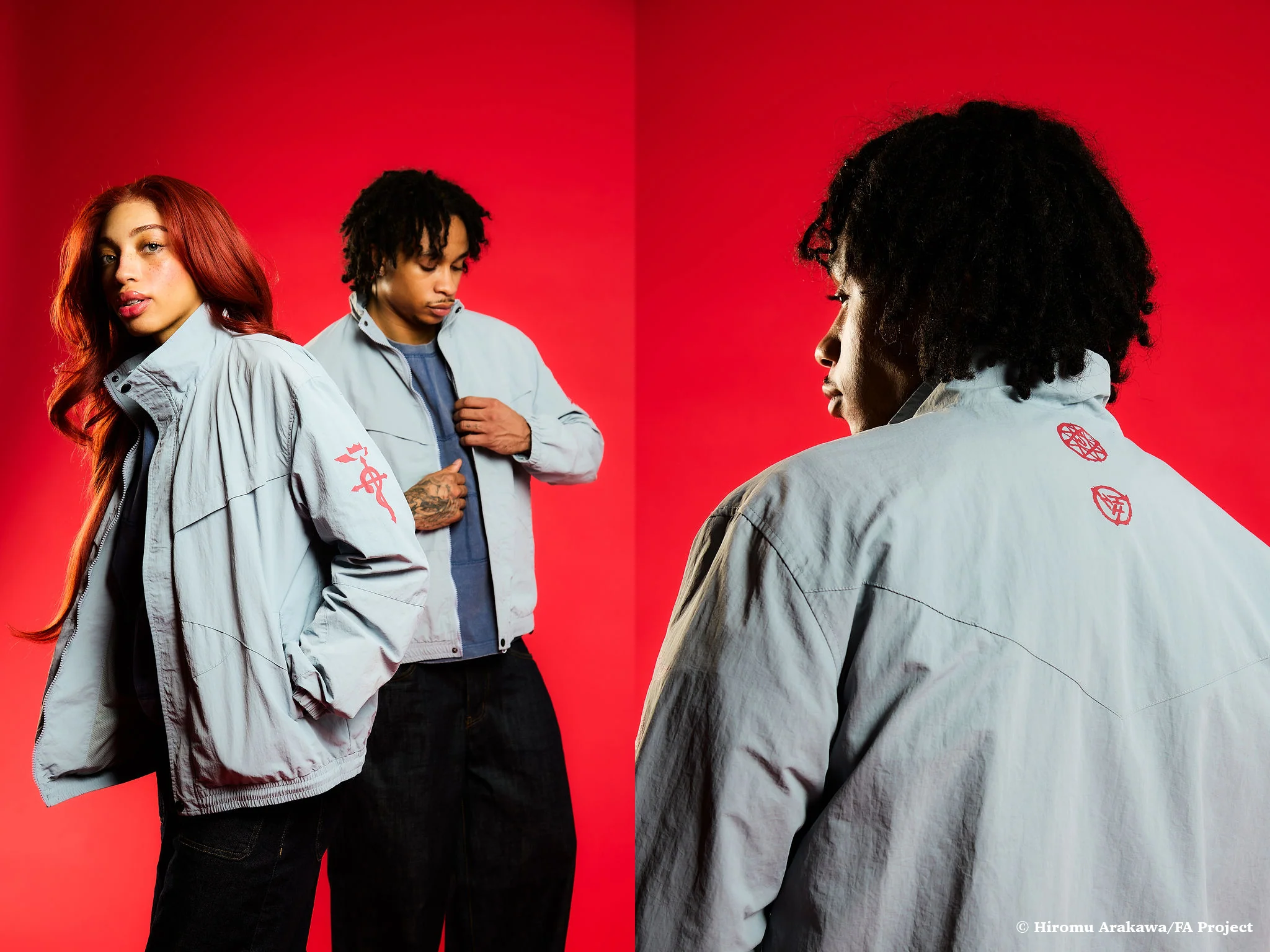 FMAB ALPHONSE PANELED WINDBREAKER JACKET (POWDER BLUE) *PRE ORDER* - Image 3