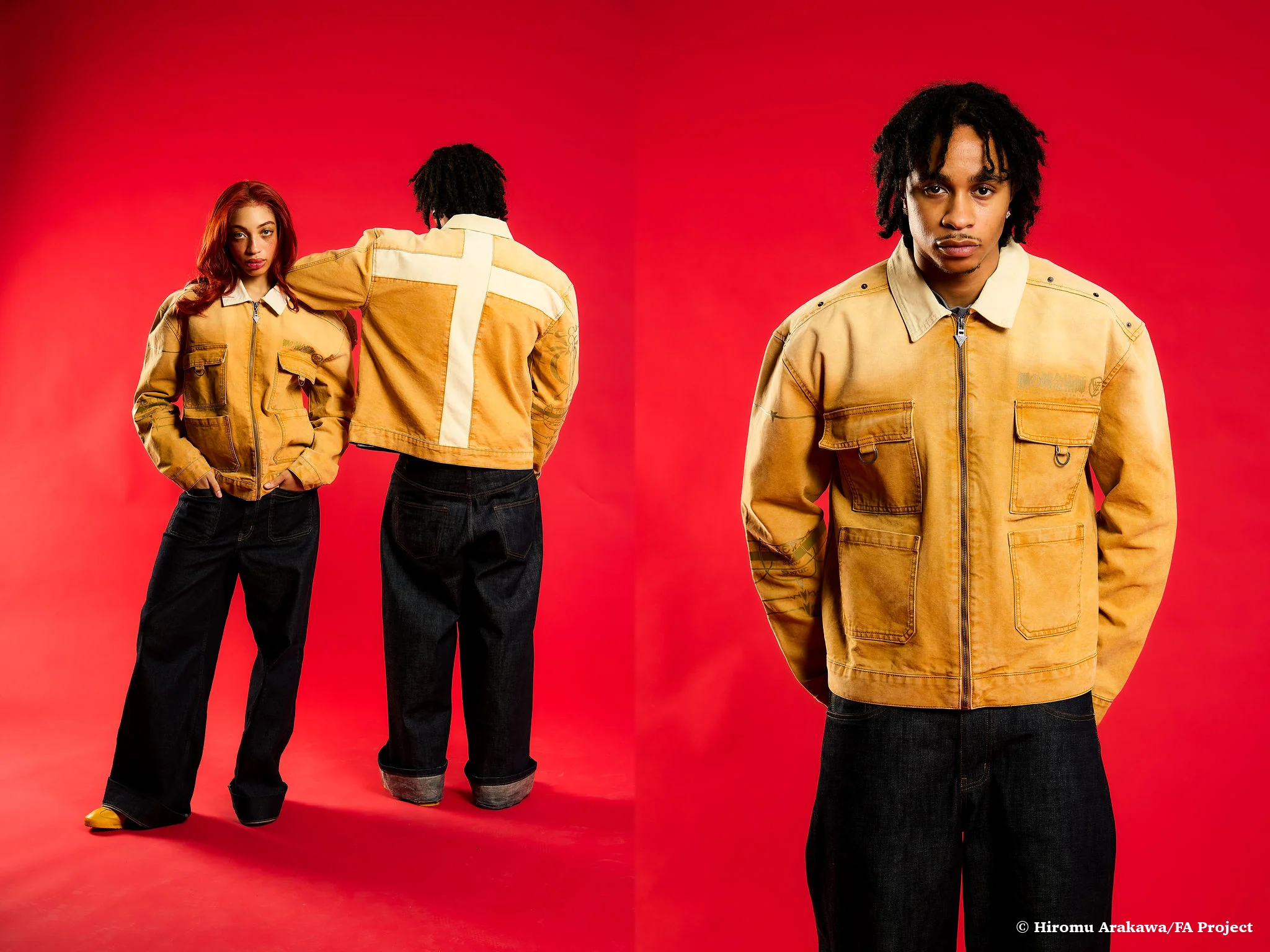 FMAB SCAR TRUCKER JACKET (SAND) *PRE ORDER* - Image 3