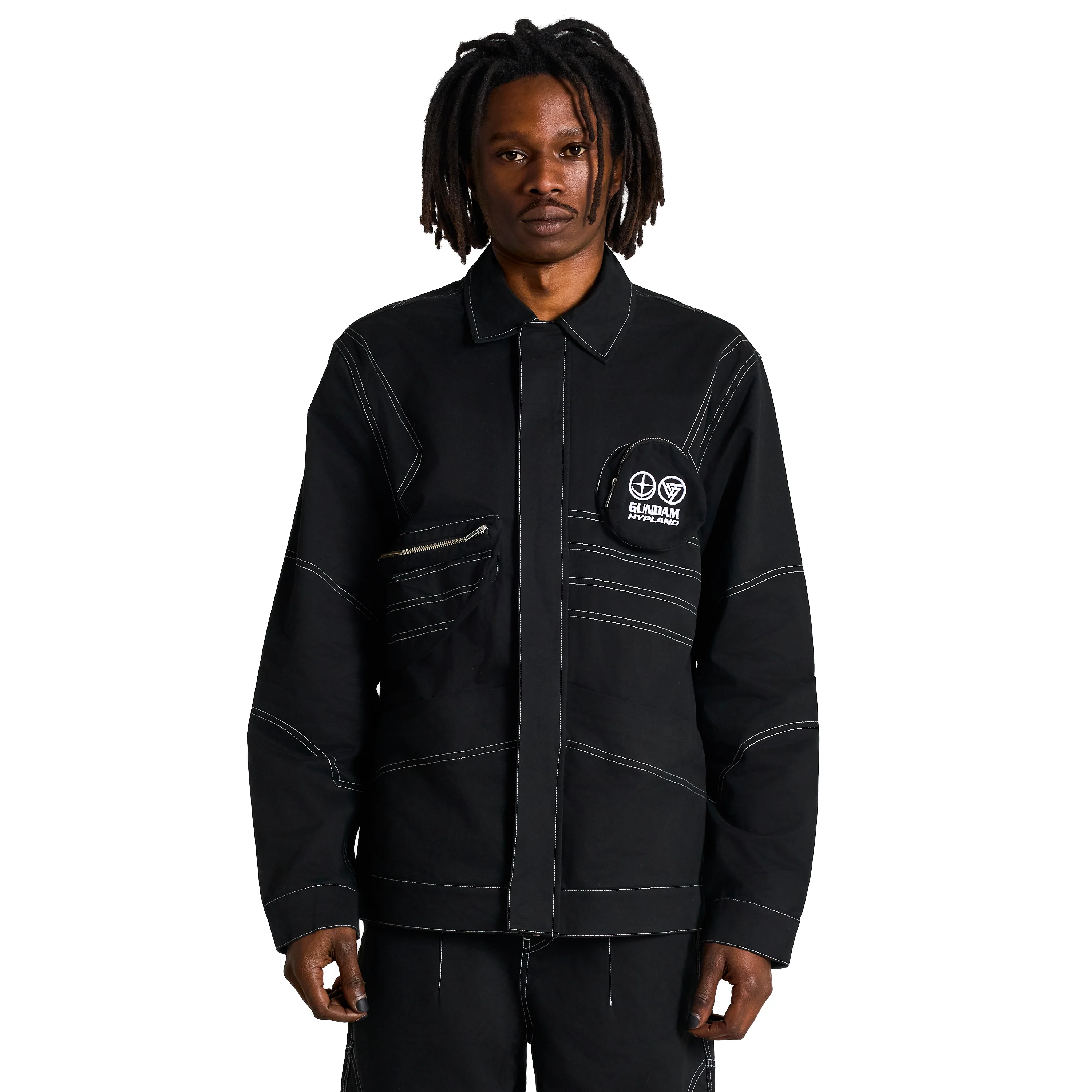 GUNDAM BRUSHED TWILL JACKET (BLACK) - Image 3