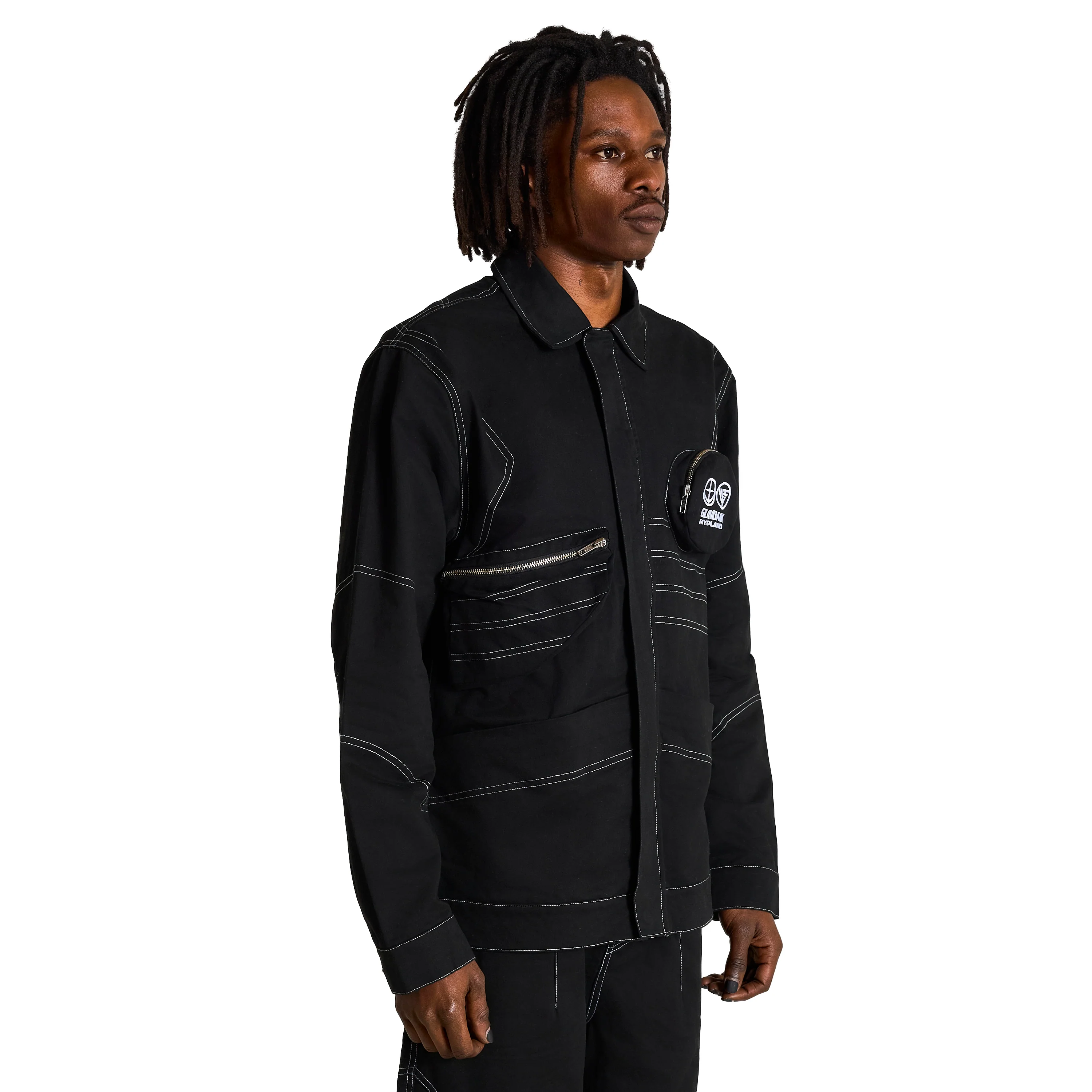GUNDAM BRUSHED TWILL JACKET (BLACK) - Image 4
