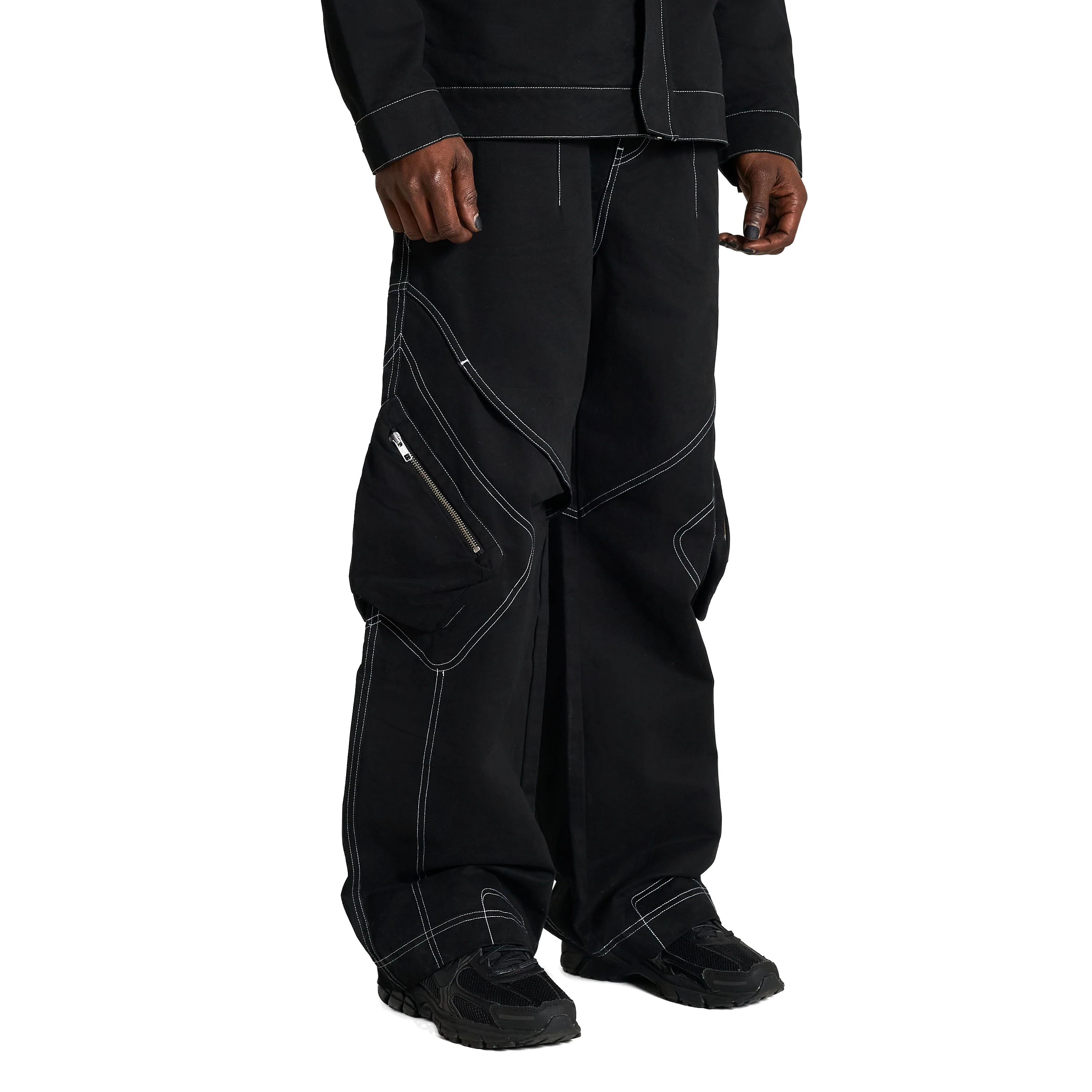 GUNDAM BRUSHED TWILL PANTS (BLACK) - Image 4