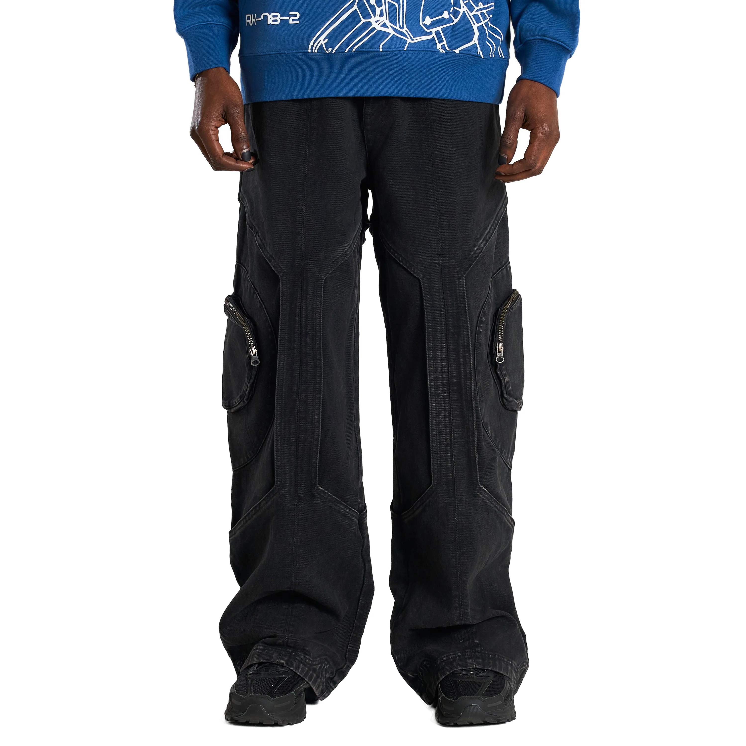 GUNDAM FLIGHT PANEL PANTS (VINTAGE BLACK) - Image 3
