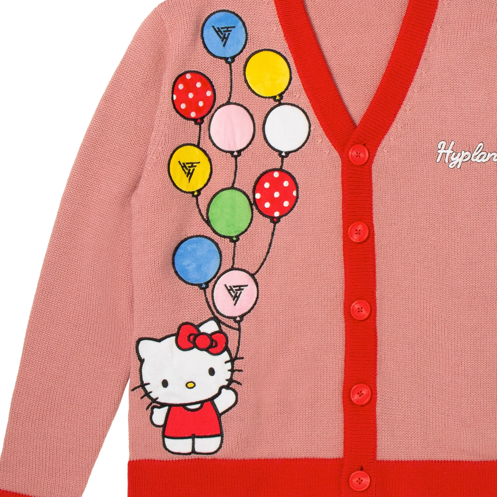 HELLO KITTY BALLOONS KNIT CARDIGAN (PINK) - Image 4