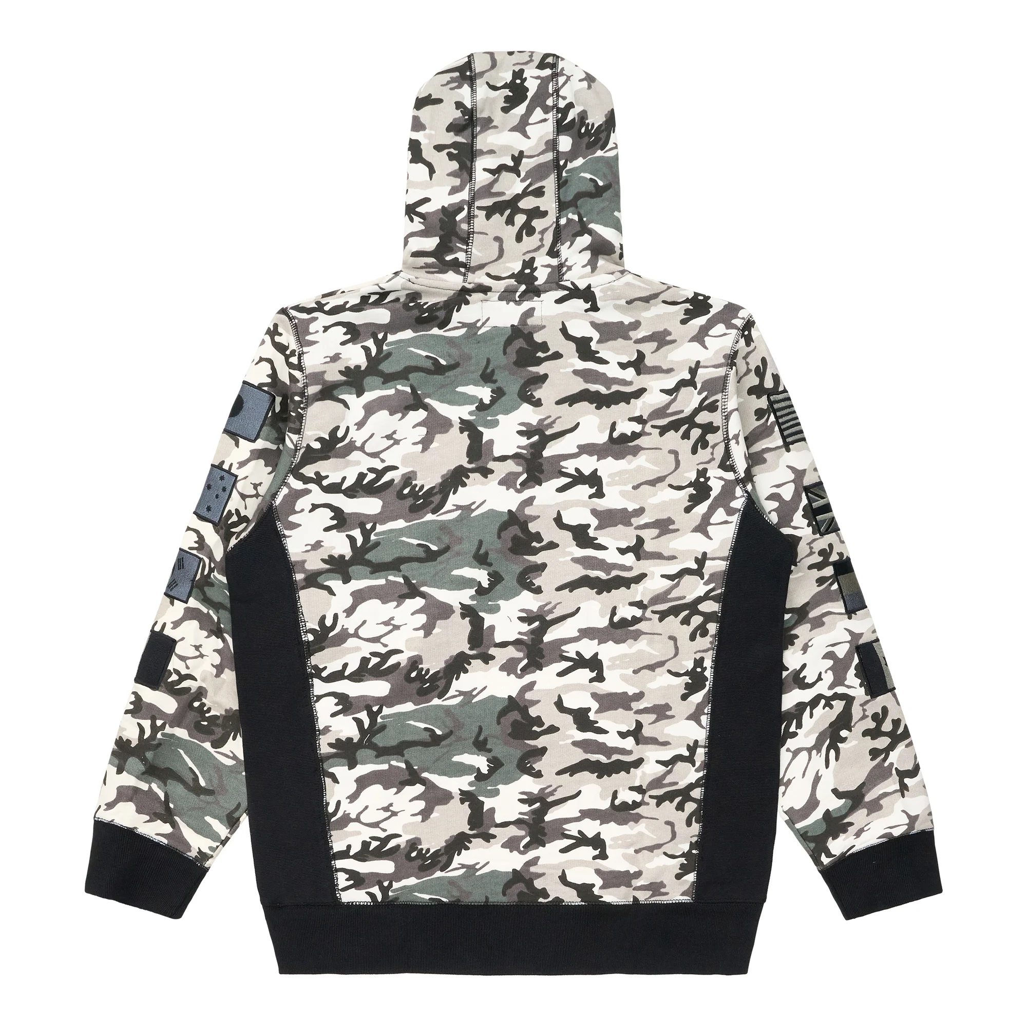 HYPLAND WORLDWIDE CAMO FLAG HOODIE (WHITE) - Image 2