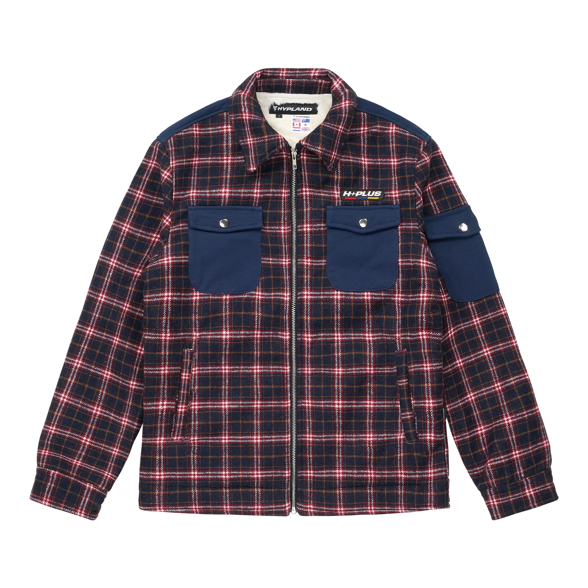 HYPLAND H+ FLEECE FLANNEL JACKET (NAVY)