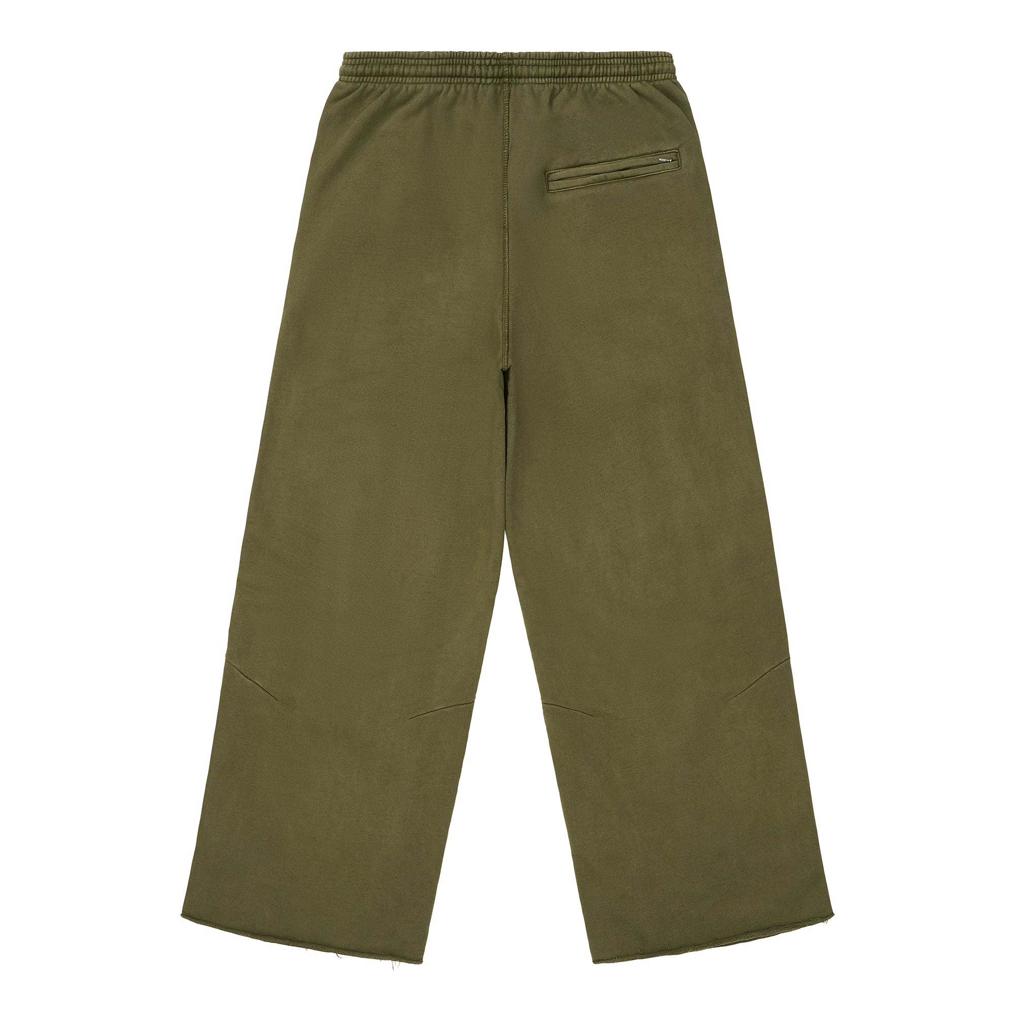 HYPLAND HEAVY WEIGHT PLEATED LOGO SWEAT PANTS (OLIVE) - Image 2