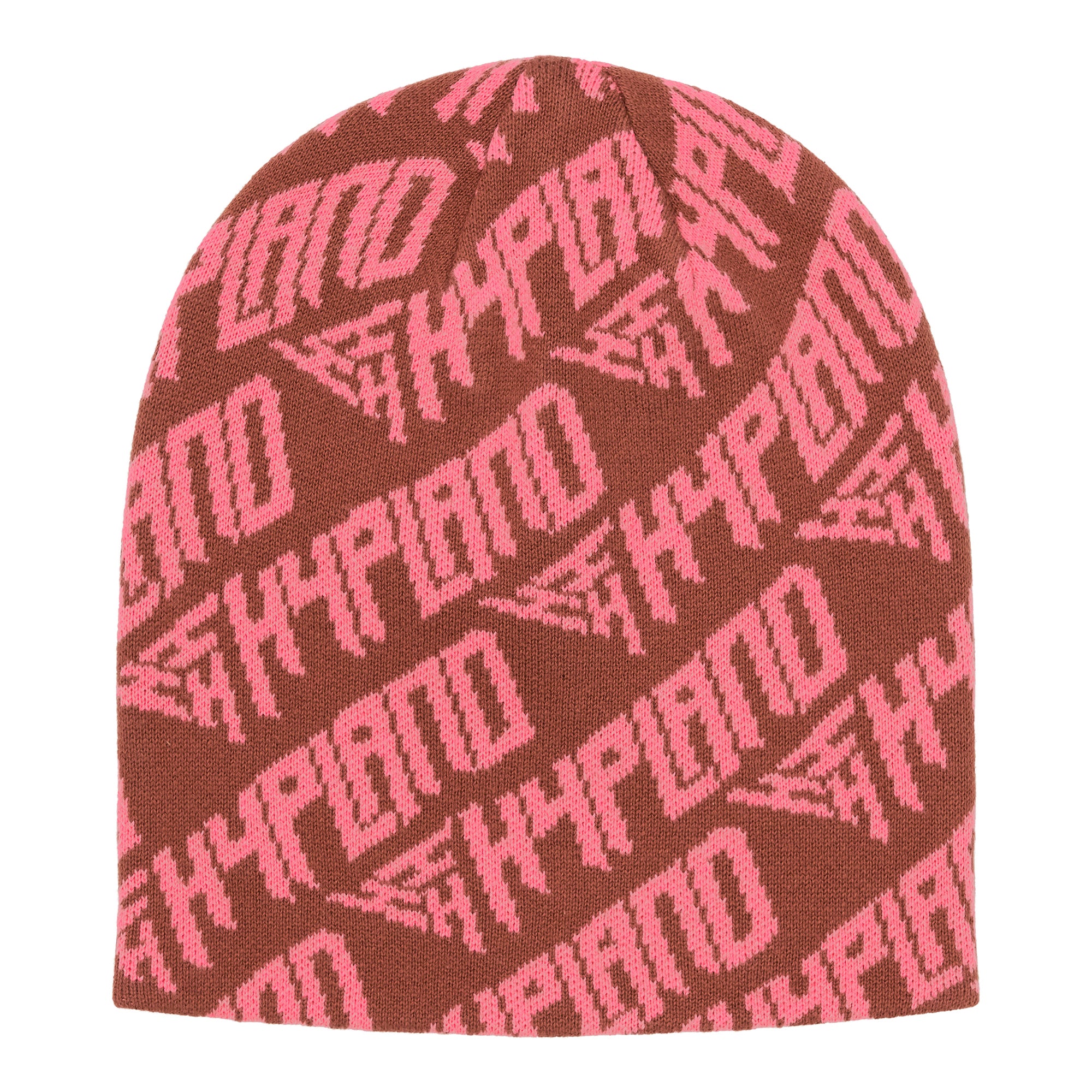 HYPLAND SKULL BEANIE (PINK/BROWN) - Image 3