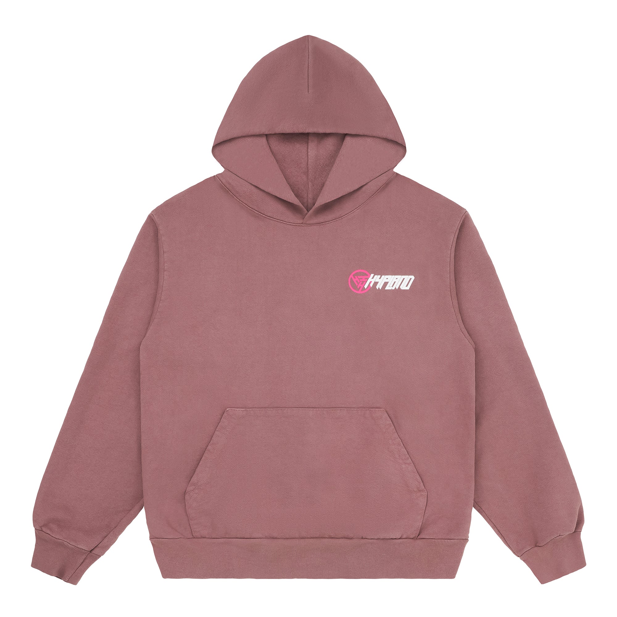 HYPLAND SLANT LOGO HOODIE (MAUVE)