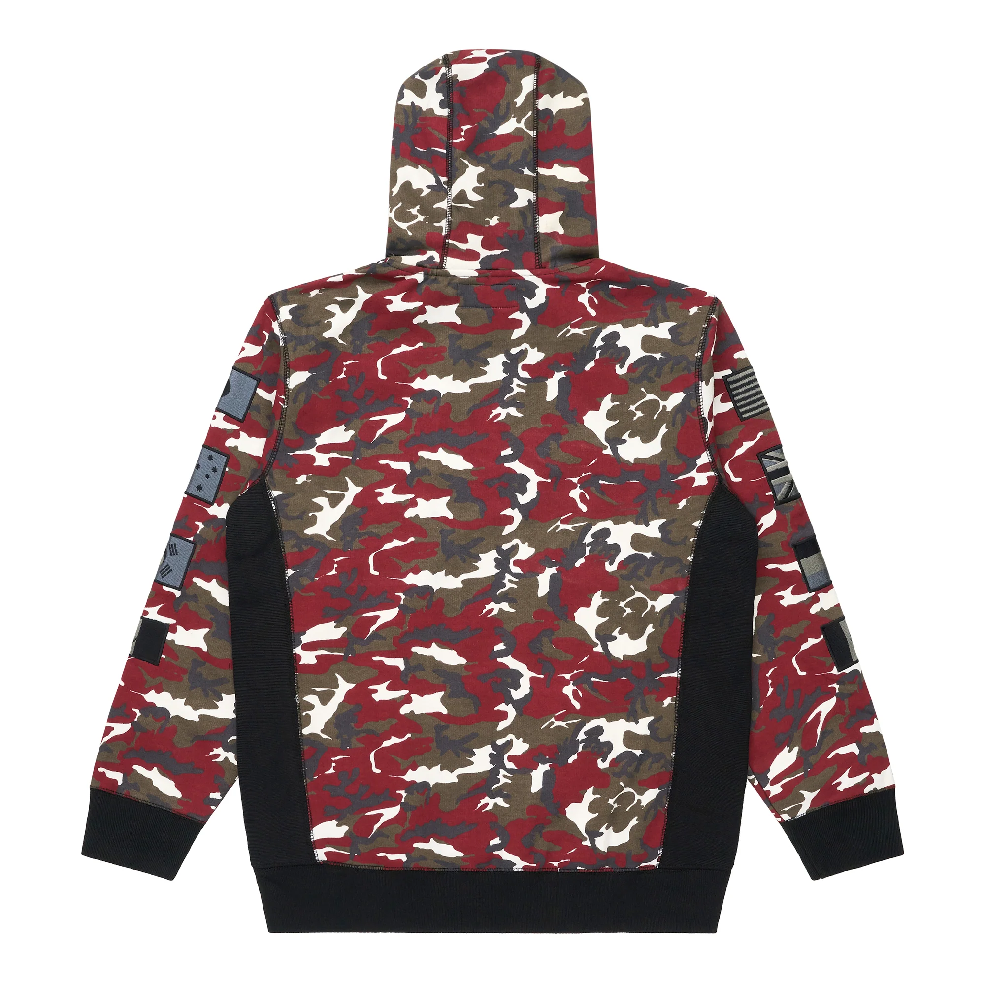 HYPLAND WORLDWIDE CAMO FLAG HOODIE (RED) - Image 2