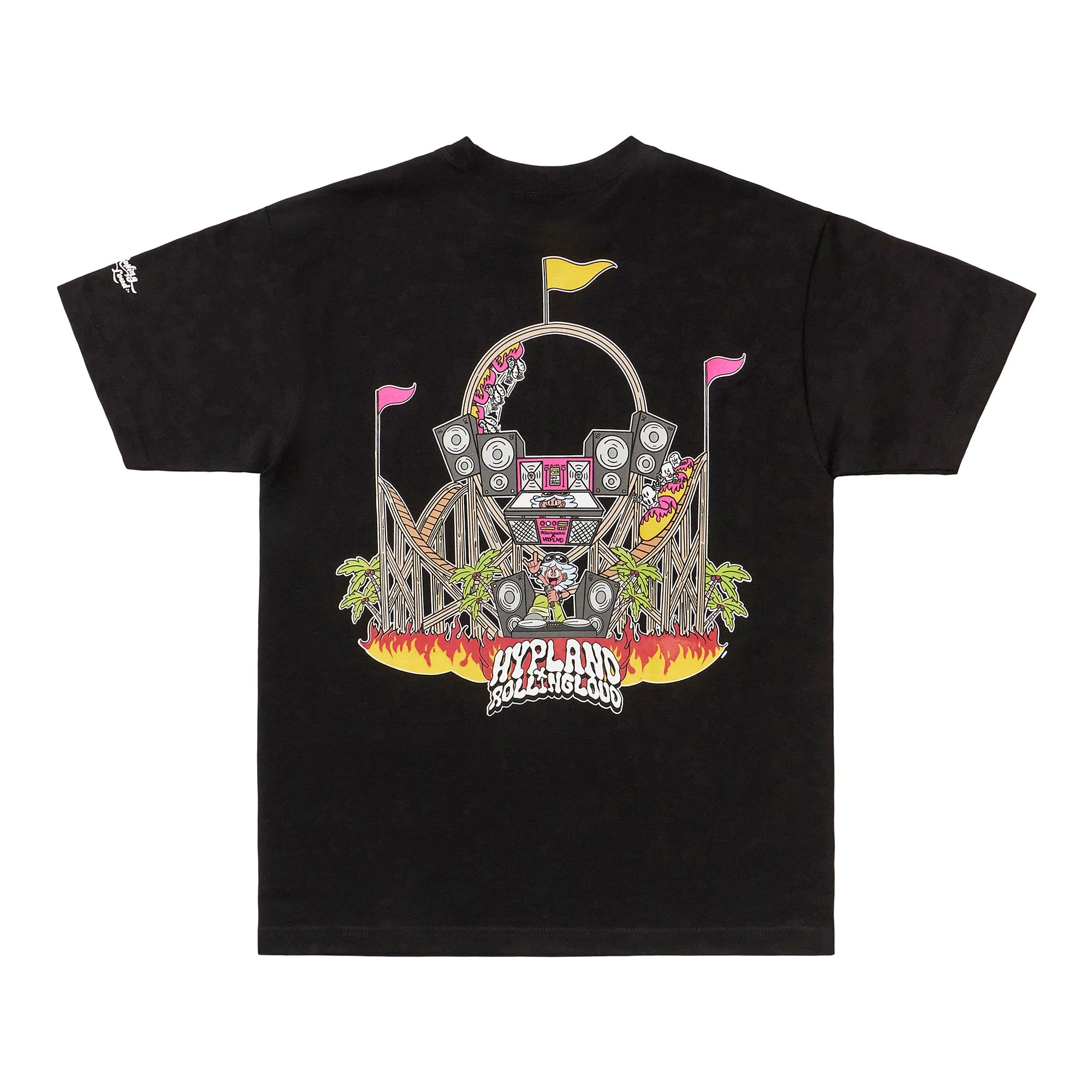 HYPLAND X ROLLING LOUD ROLLER COASTER T SHIRT (BLACK) - Image 2