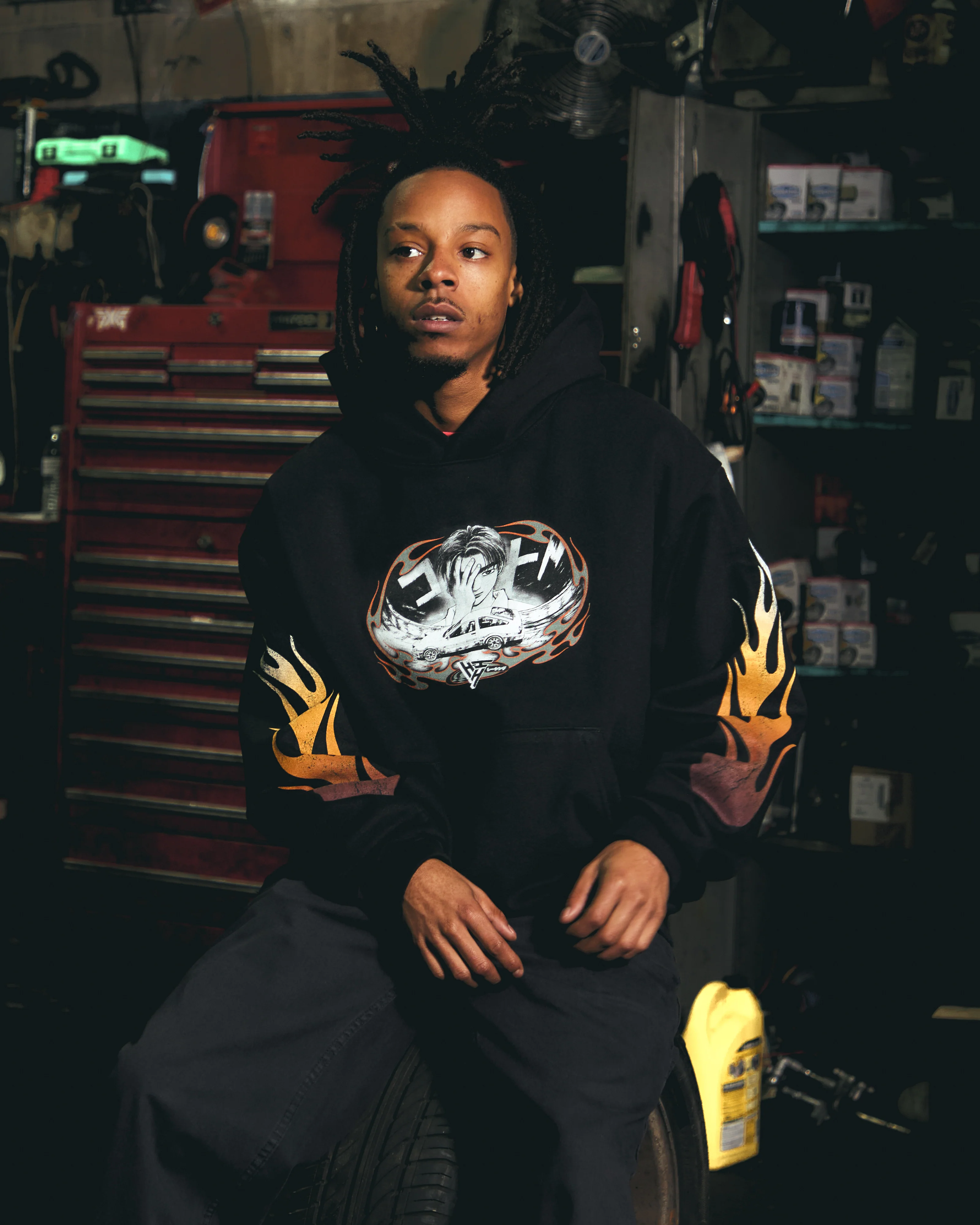 INITIAL D FUJI SINISTER HOODIE (BLACK) - Image 3