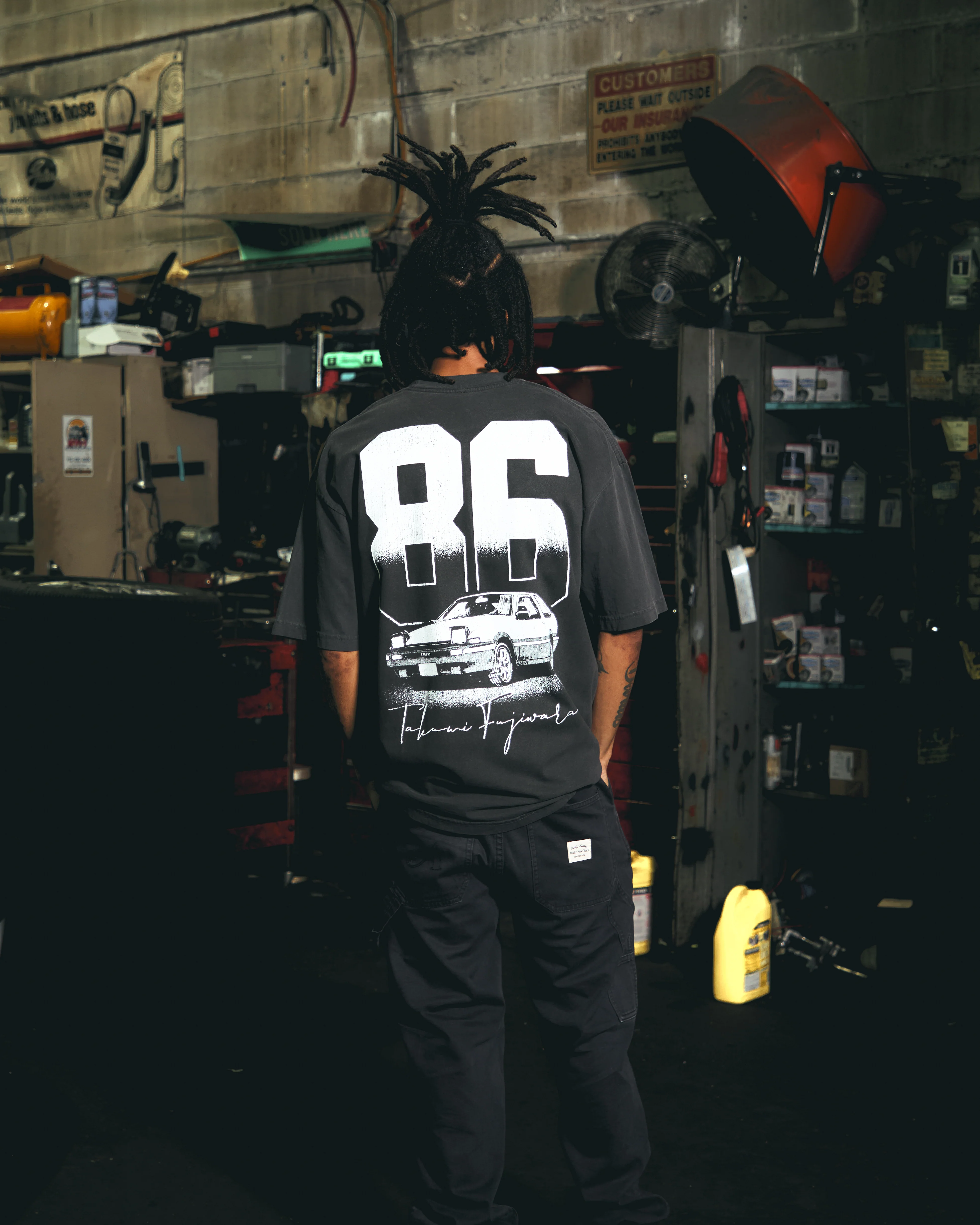 INITIAL D FUJIWARA 86 SHIRT (WASHED BLACK) - Image 3
