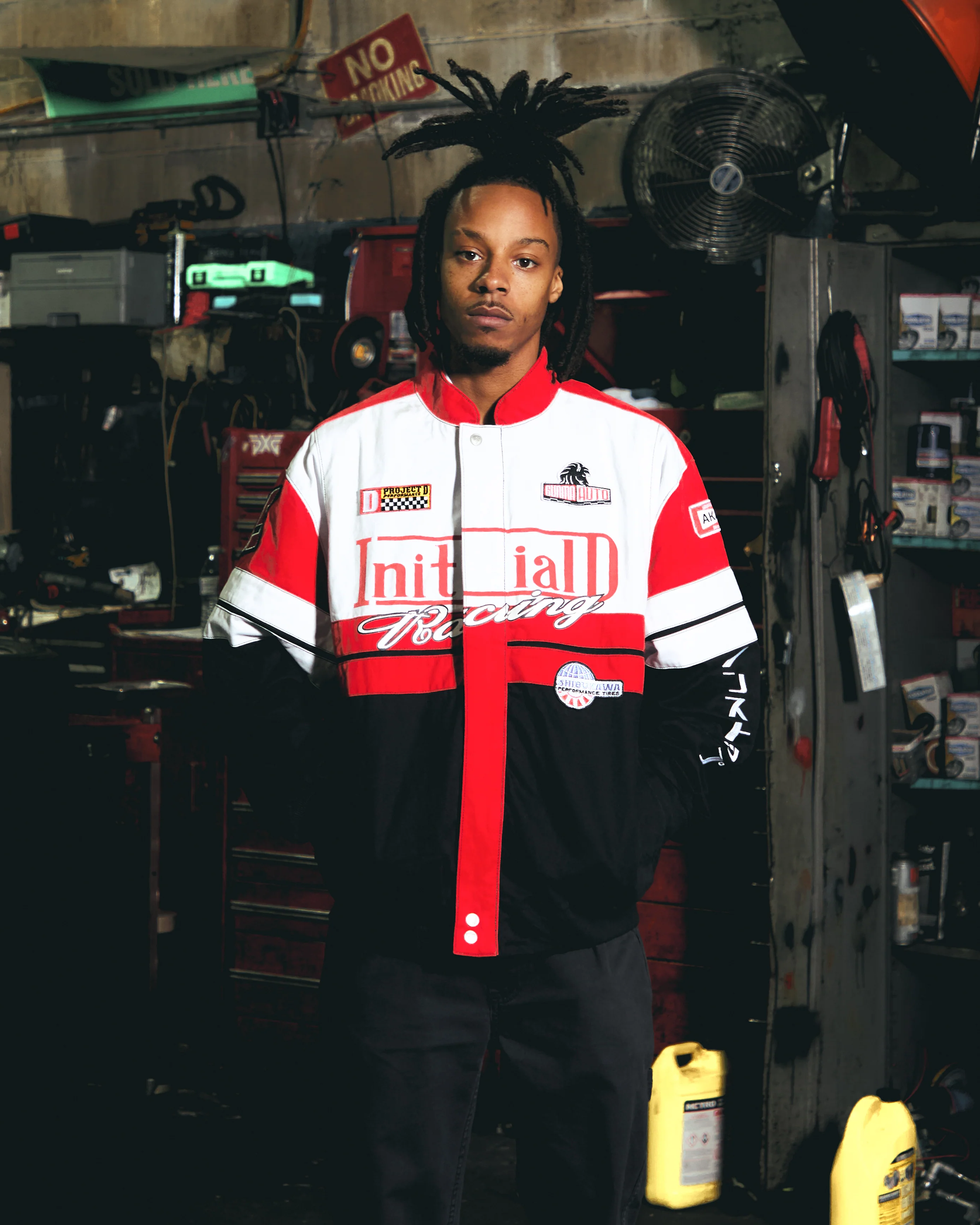 INITIAL D RACING JACKET (BLACK/WHITE) - Image 5