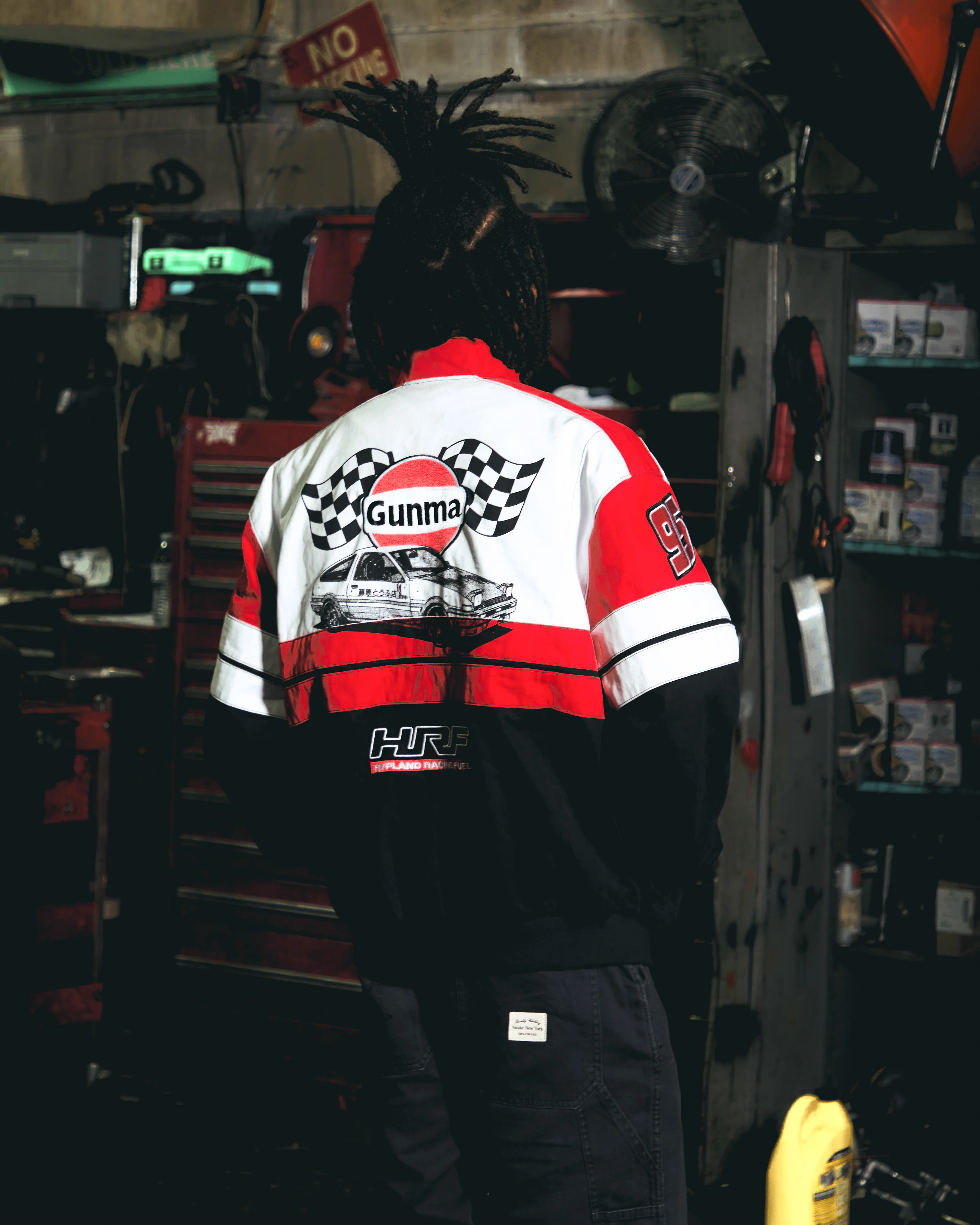 INITIAL D RACING JACKET (BLACK/WHITE) - Image 6