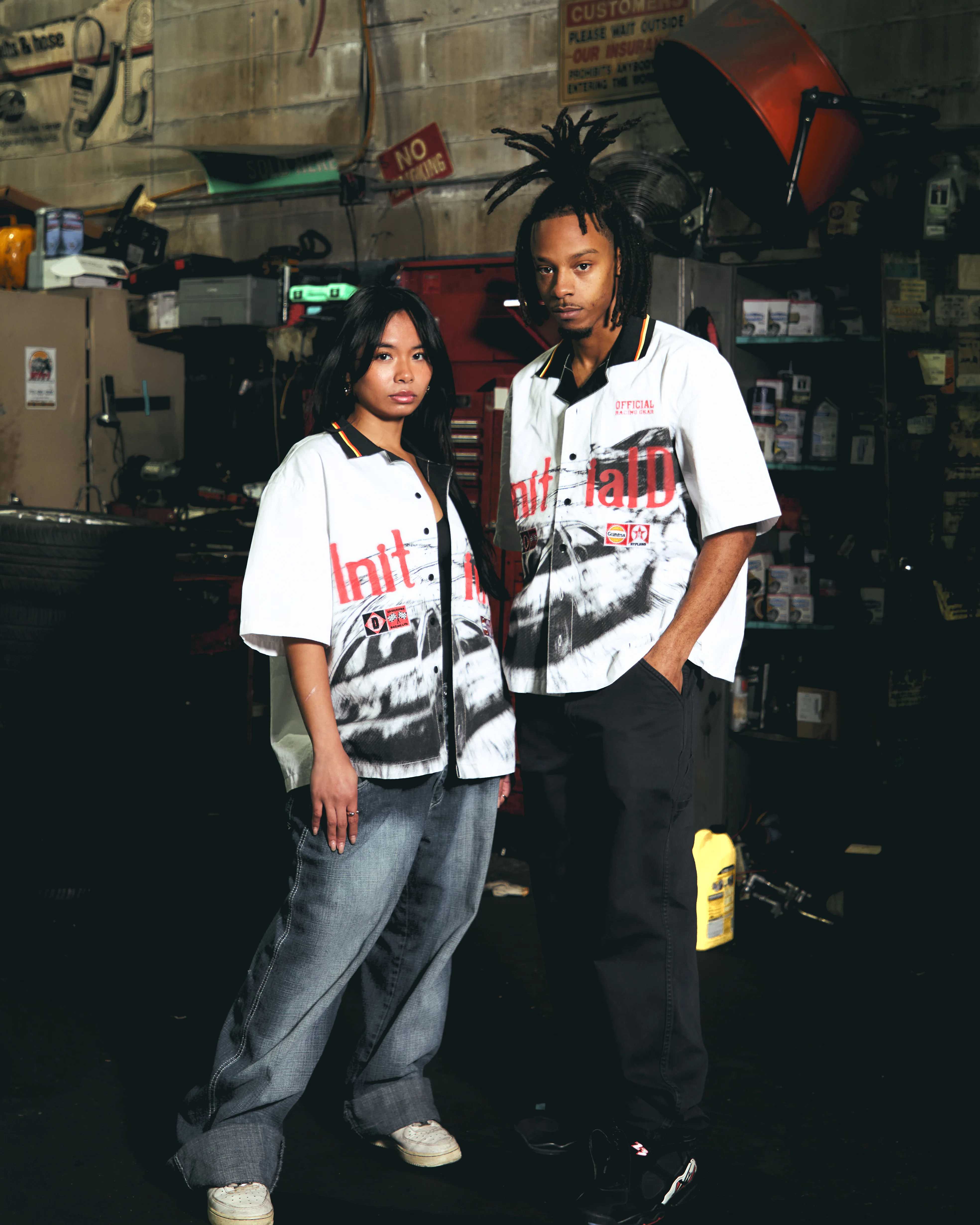 INITIAL D RACING TEAM BUTTON UP SHIRT - Image 3
