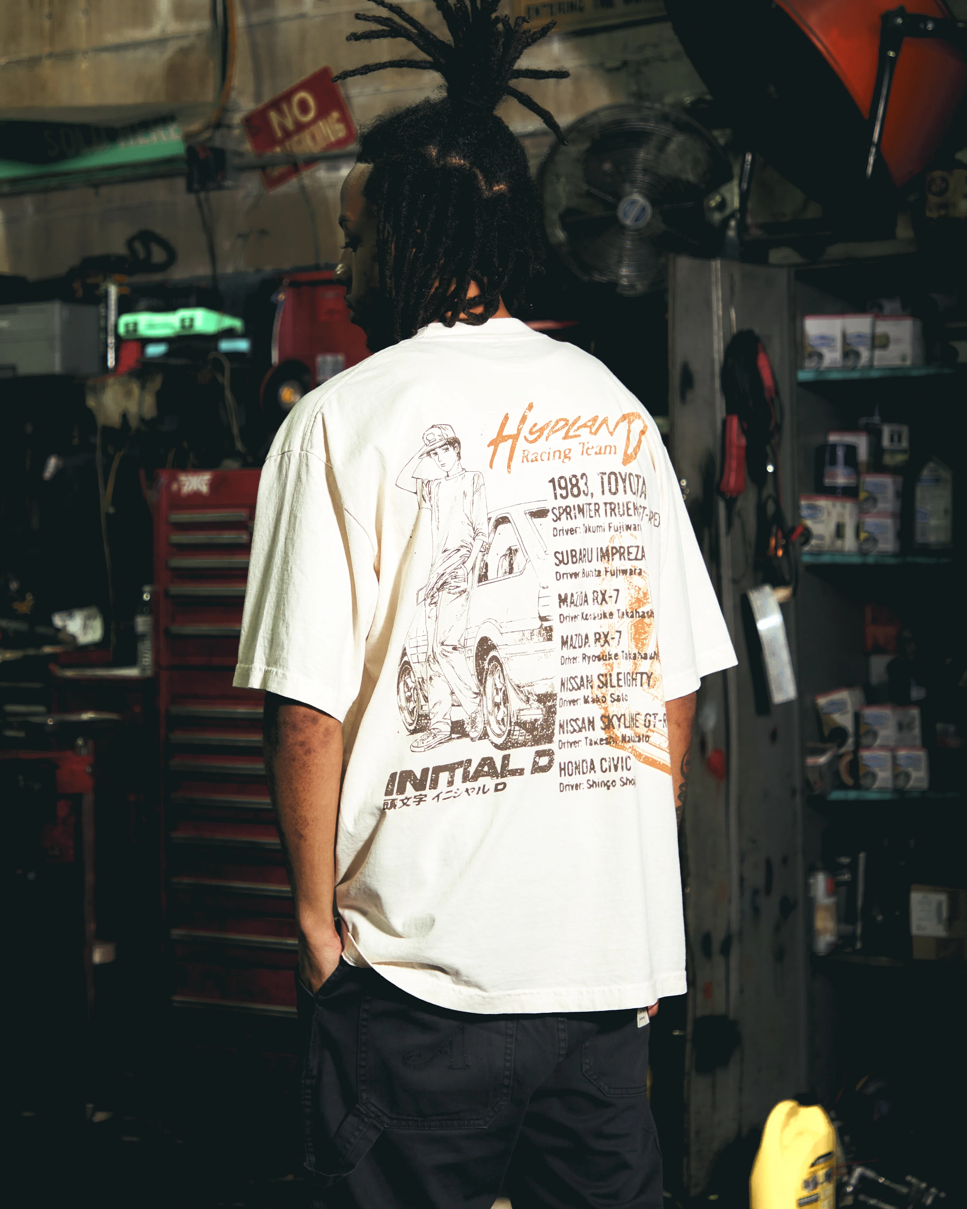 INITIAL D RACING TEAM SHIRT (CREAM) - Image 3