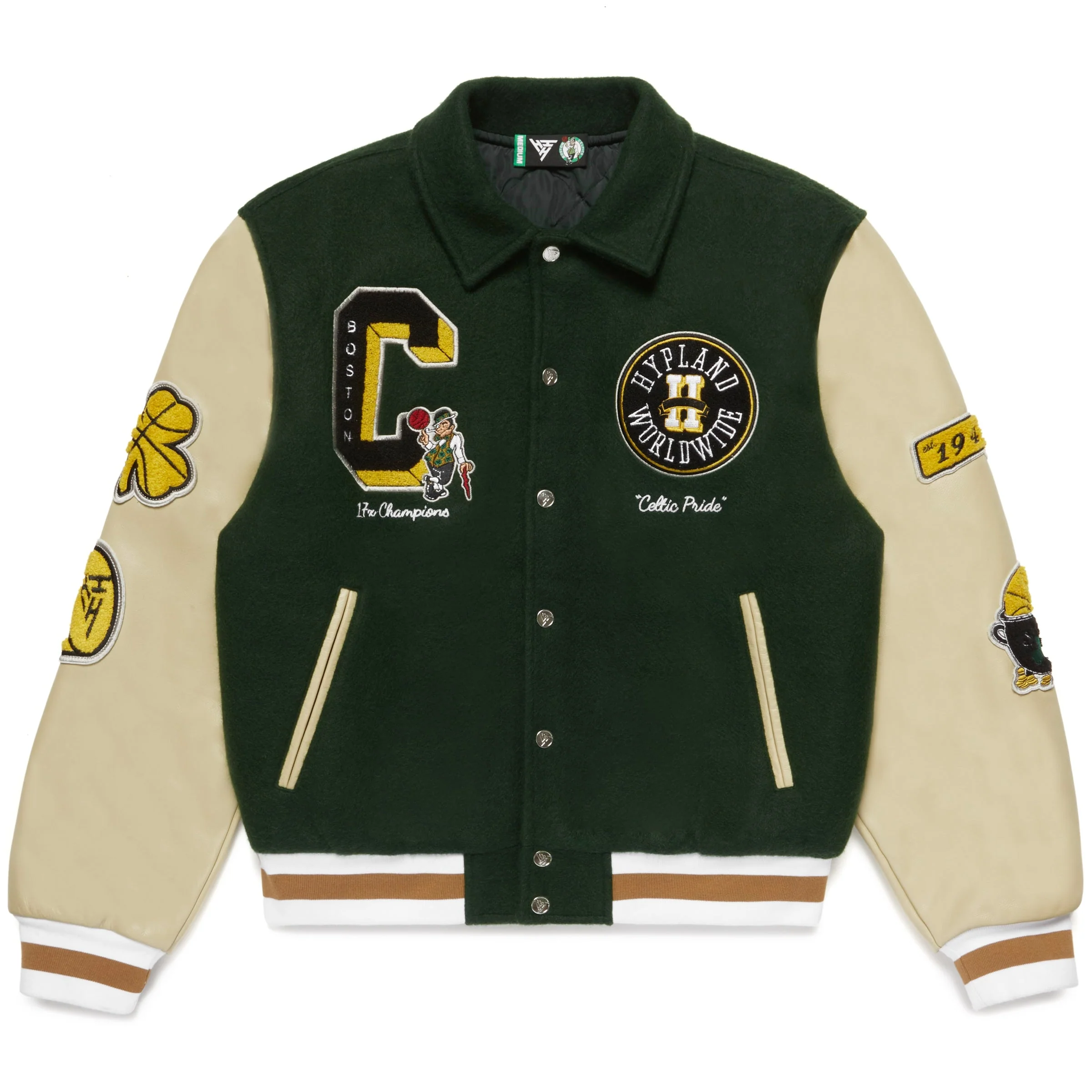 NBA BOSTON CELTICS VARSITY JACKET (GREEN)