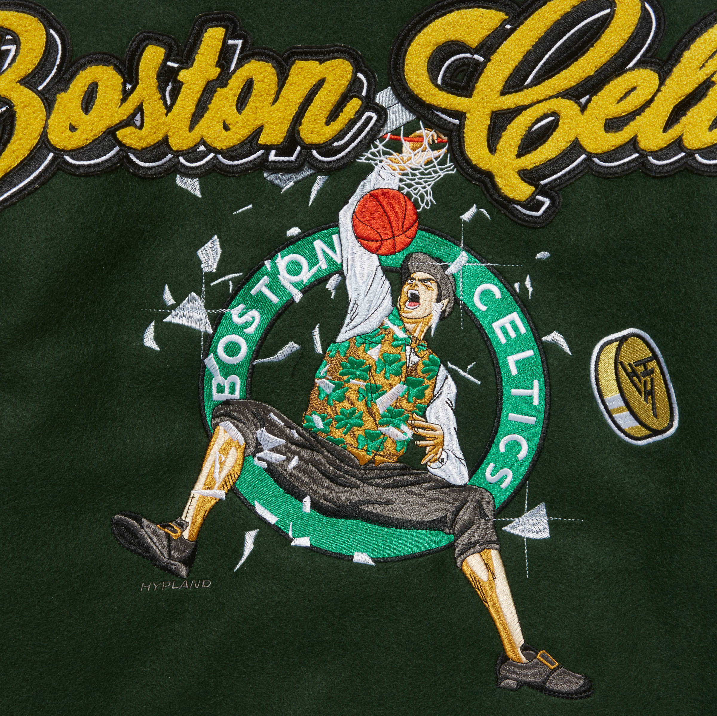 NBA BOSTON CELTICS VARSITY JACKET (GREEN) - Image 5