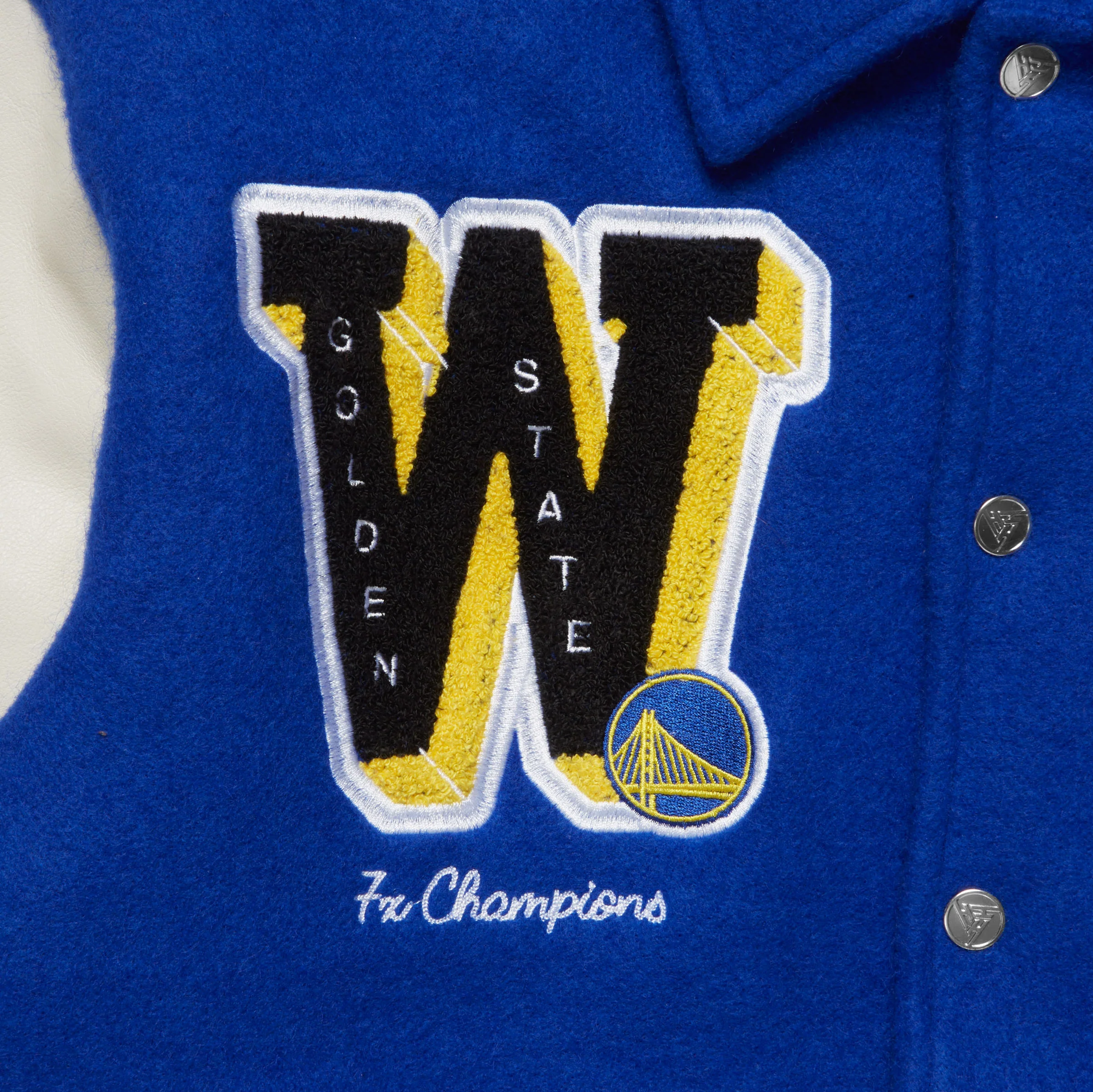 NBA GOLDEN STATE WARRIORS VARSITY JACKET (BLUE) - Image 3