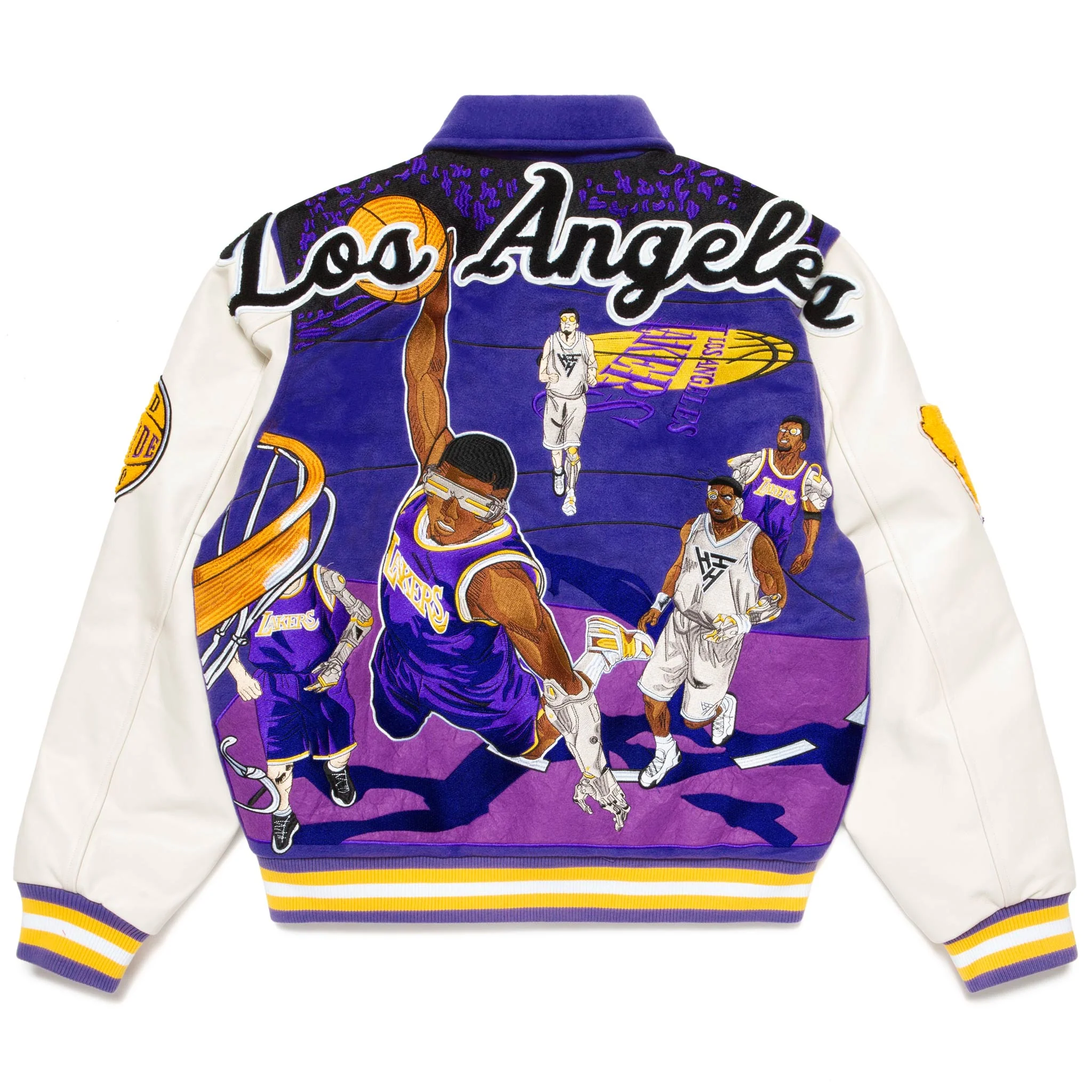 NBA LOS ANGELES LAKERS VARSITY JACKET (PURPLE) - Image 2
