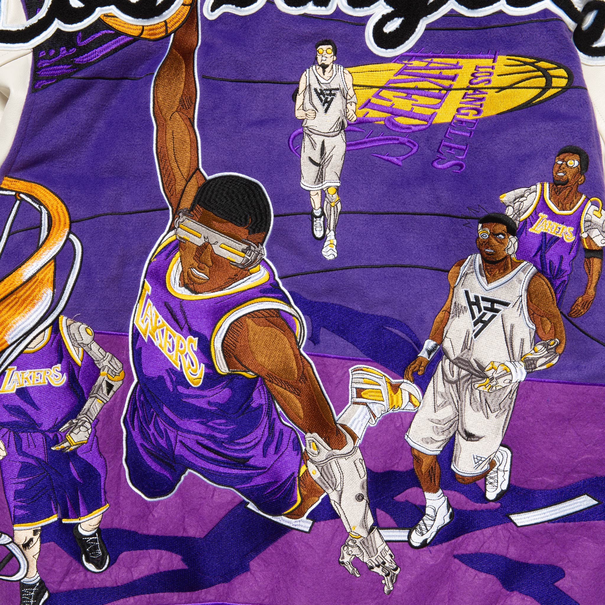 NBA LOS ANGELES LAKERS VARSITY JACKET (PURPLE) - Image 5