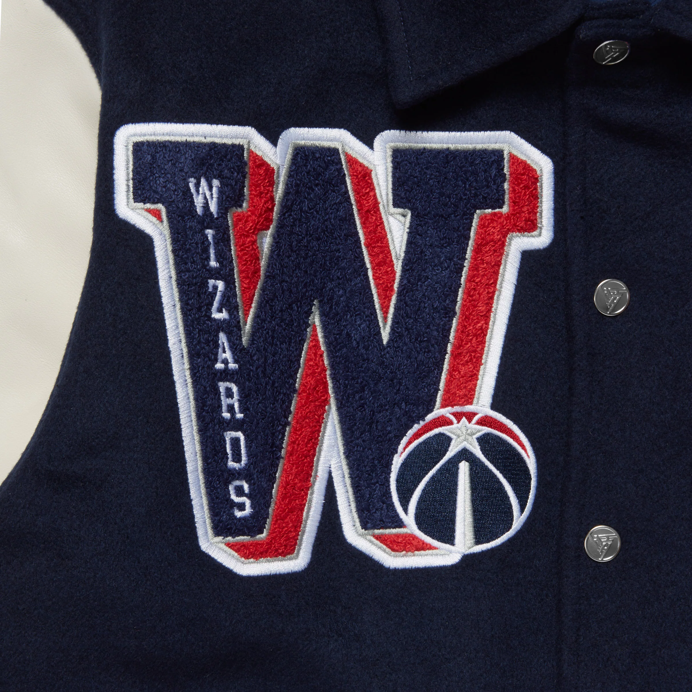 NBA WASHINGTON WIZARDS VARSITY JACKET (NAVY) - Image 3