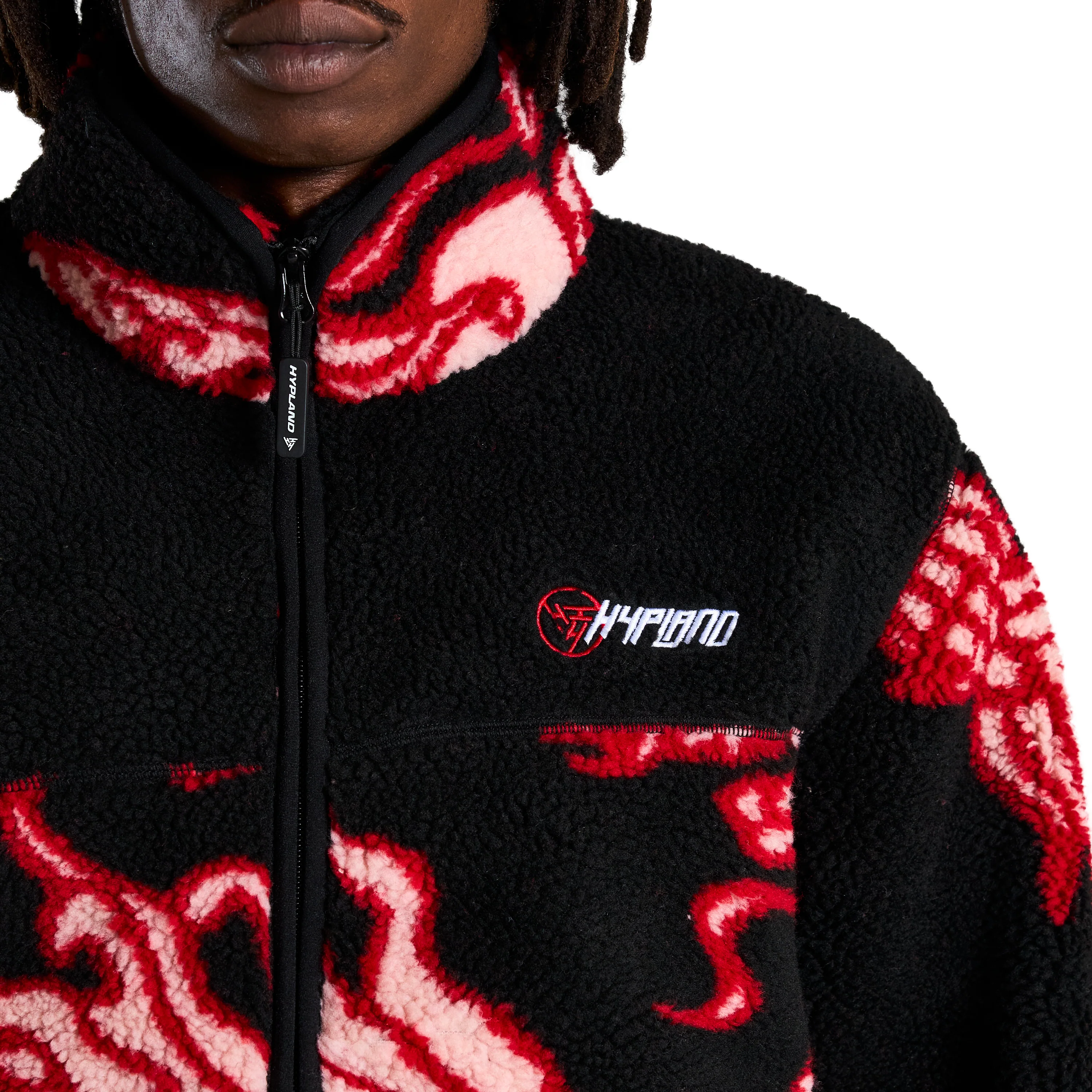 YEAR OF THE DRAGON SHERPA JACKET (BLACK) - Image 4