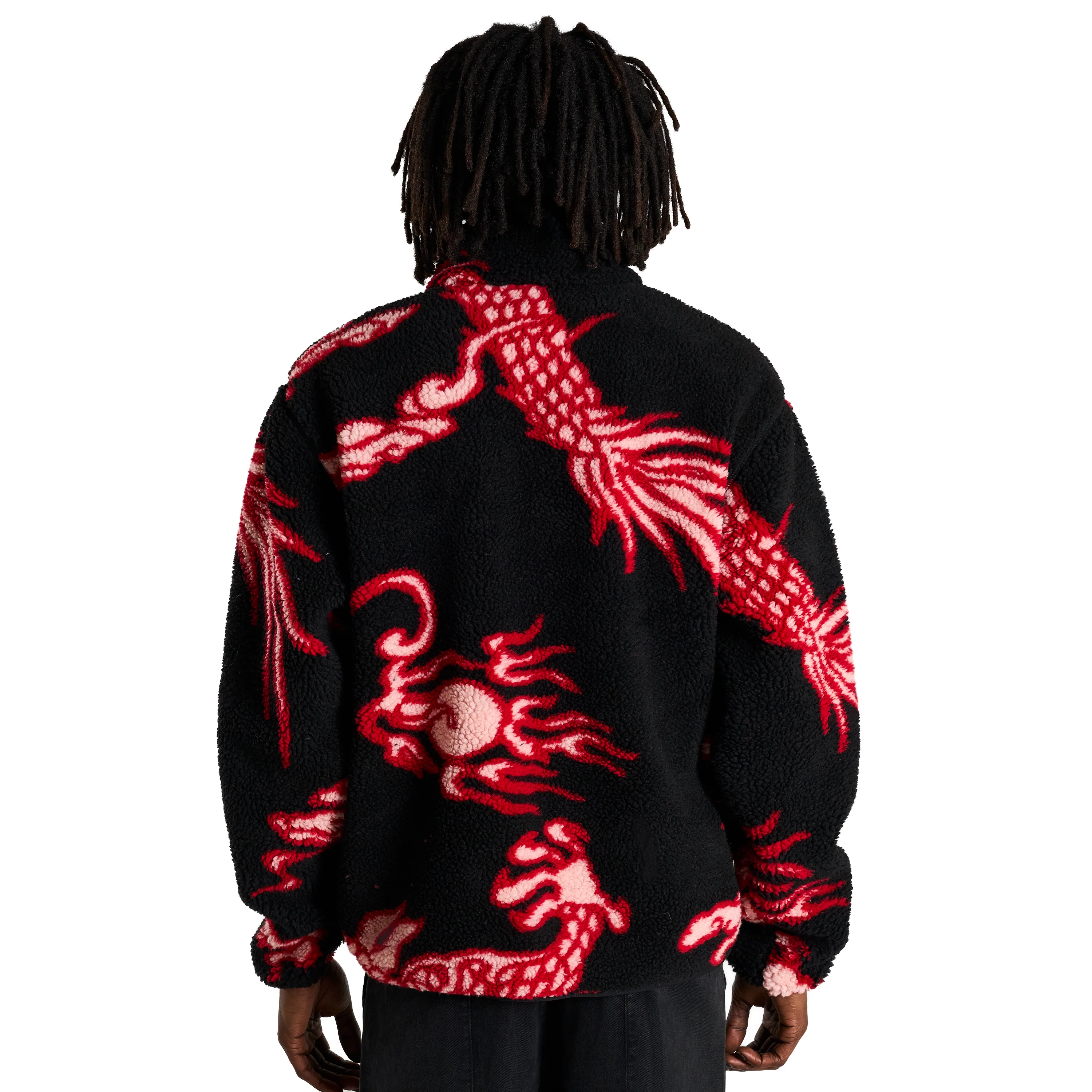 YEAR OF THE DRAGON SHERPA JACKET (BLACK) - Image 7