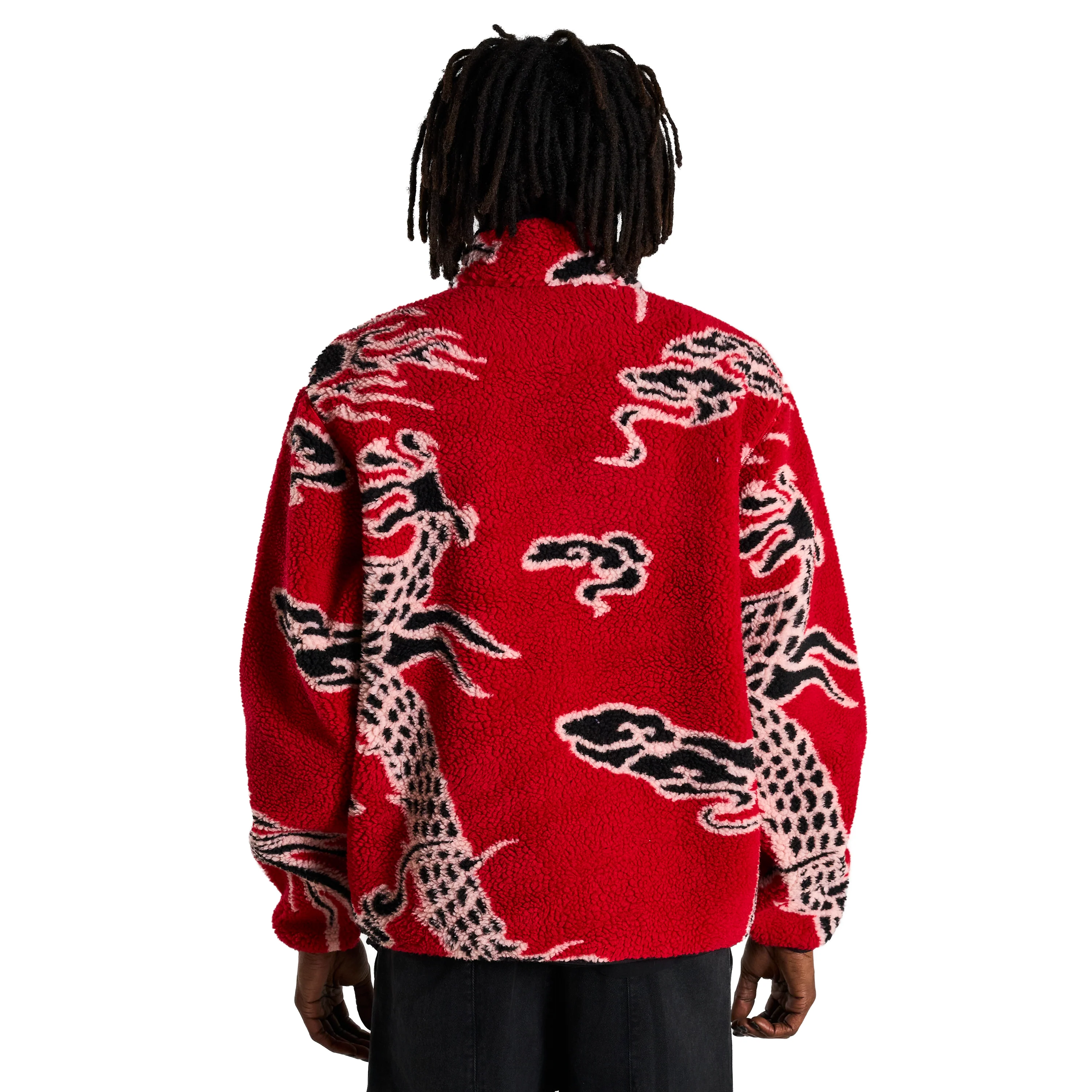 YEAR OF THE DRAGON SHERPA JACKET (RED) - Image 7