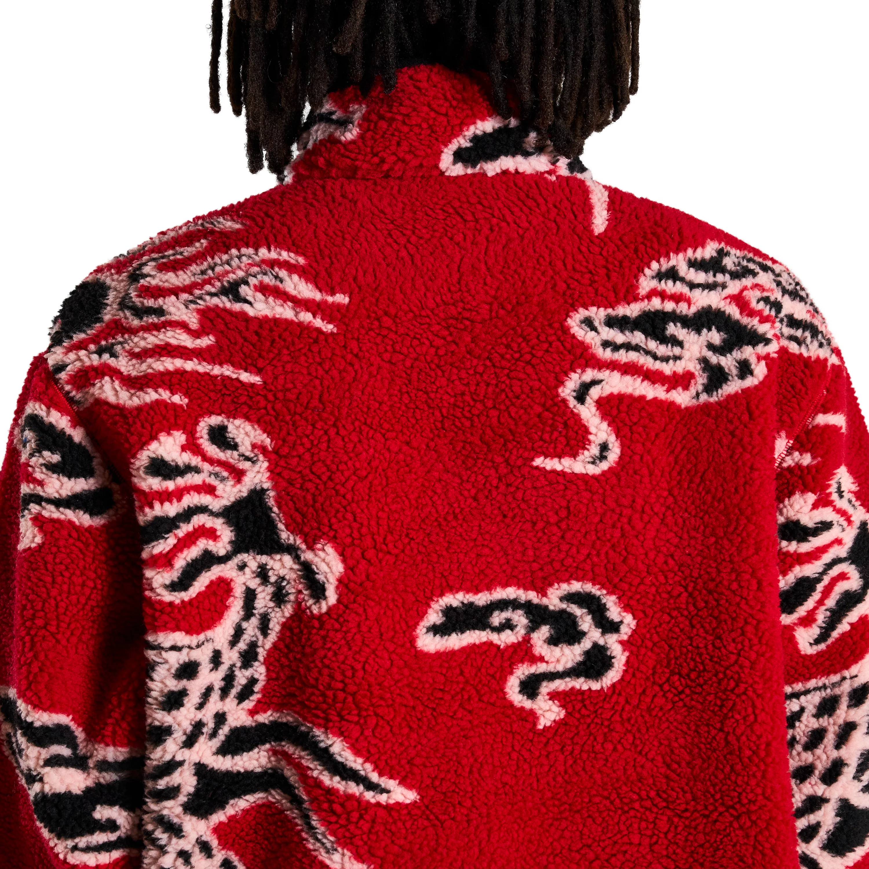 YEAR OF THE DRAGON SHERPA JACKET (RED) - Image 8