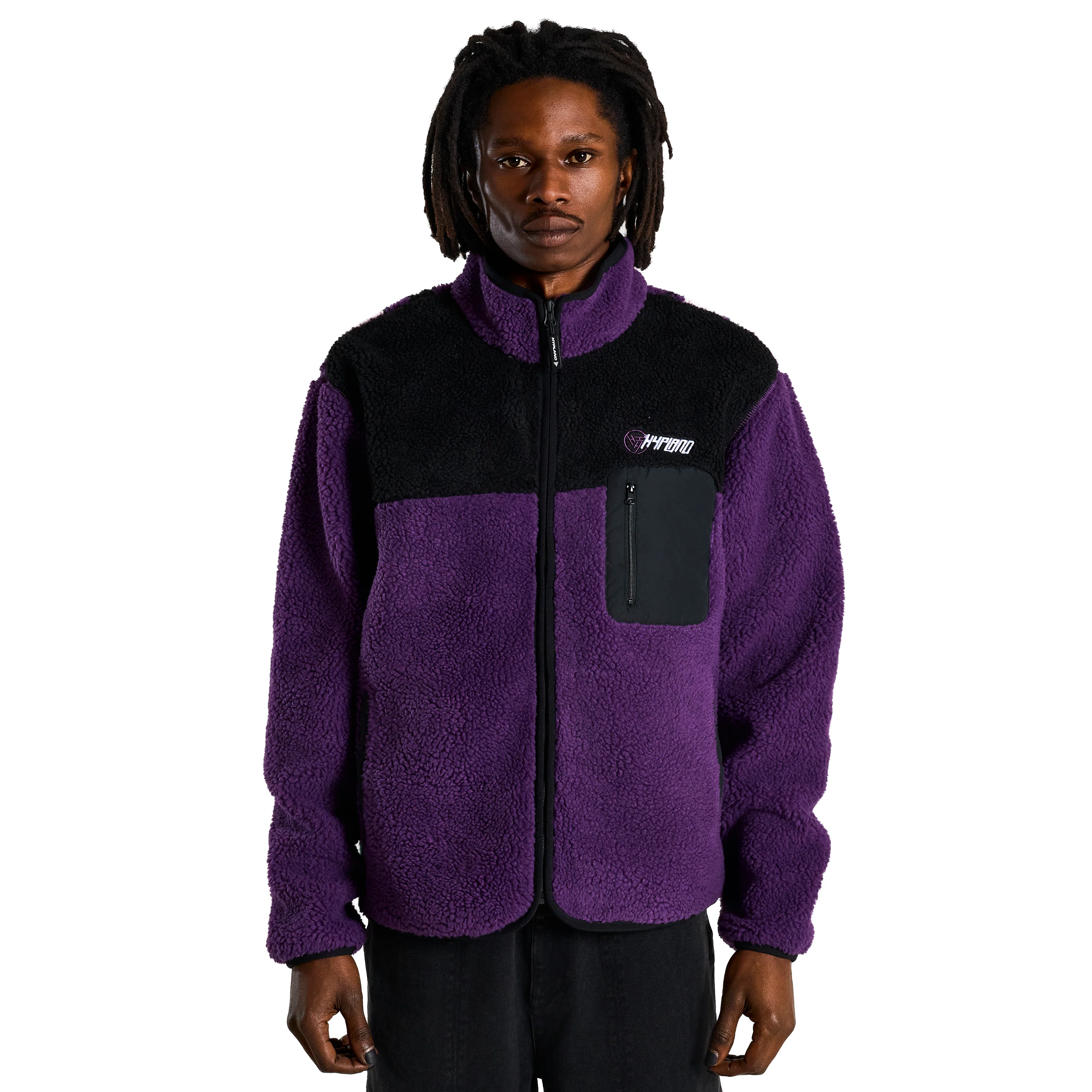 YUGIOH DARK MAGICIAN SHERPA JACKET (PURPLE) - Image 3