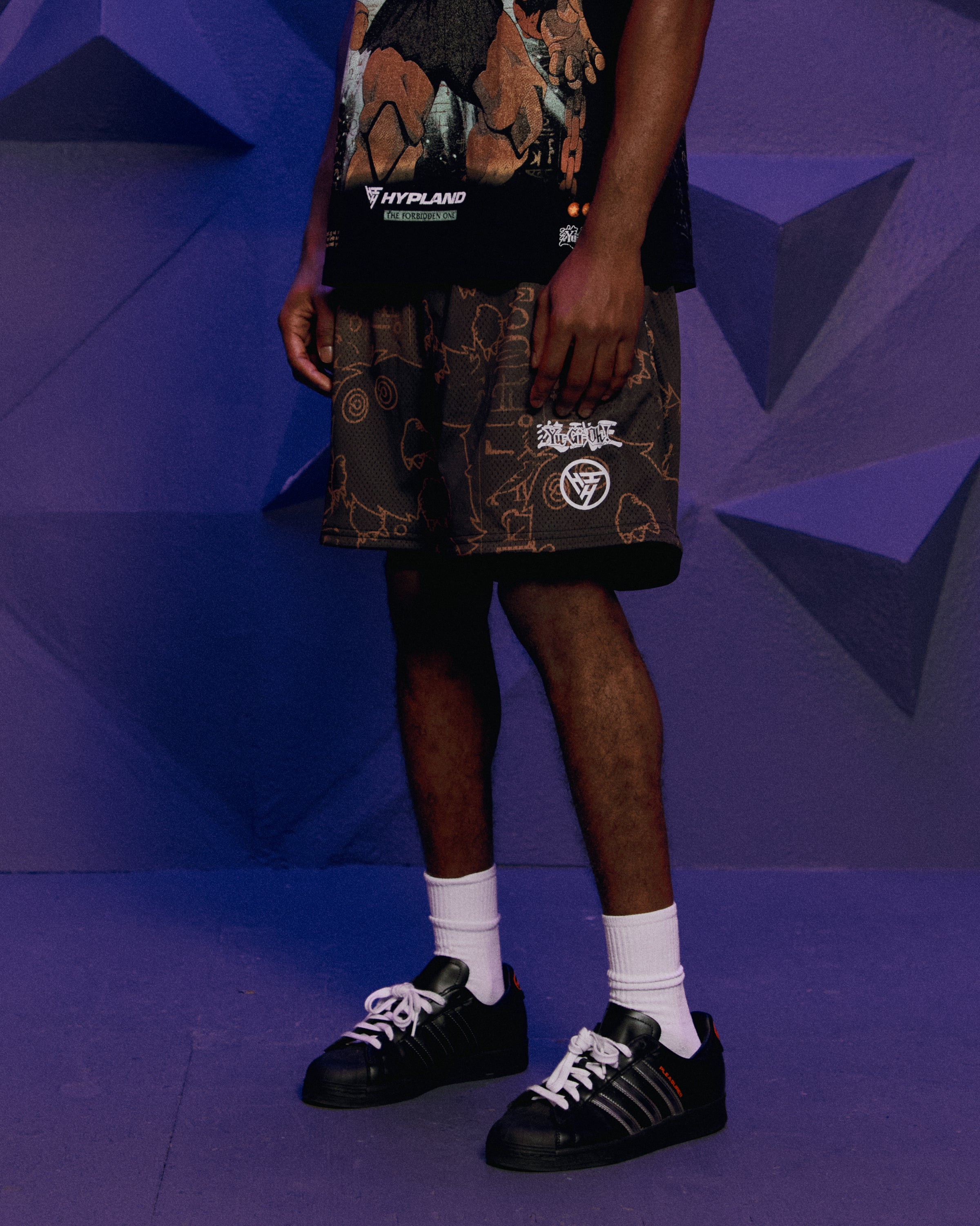 YUGIOH KURIBOH MESH SHORTS (BLACK) - Image 4