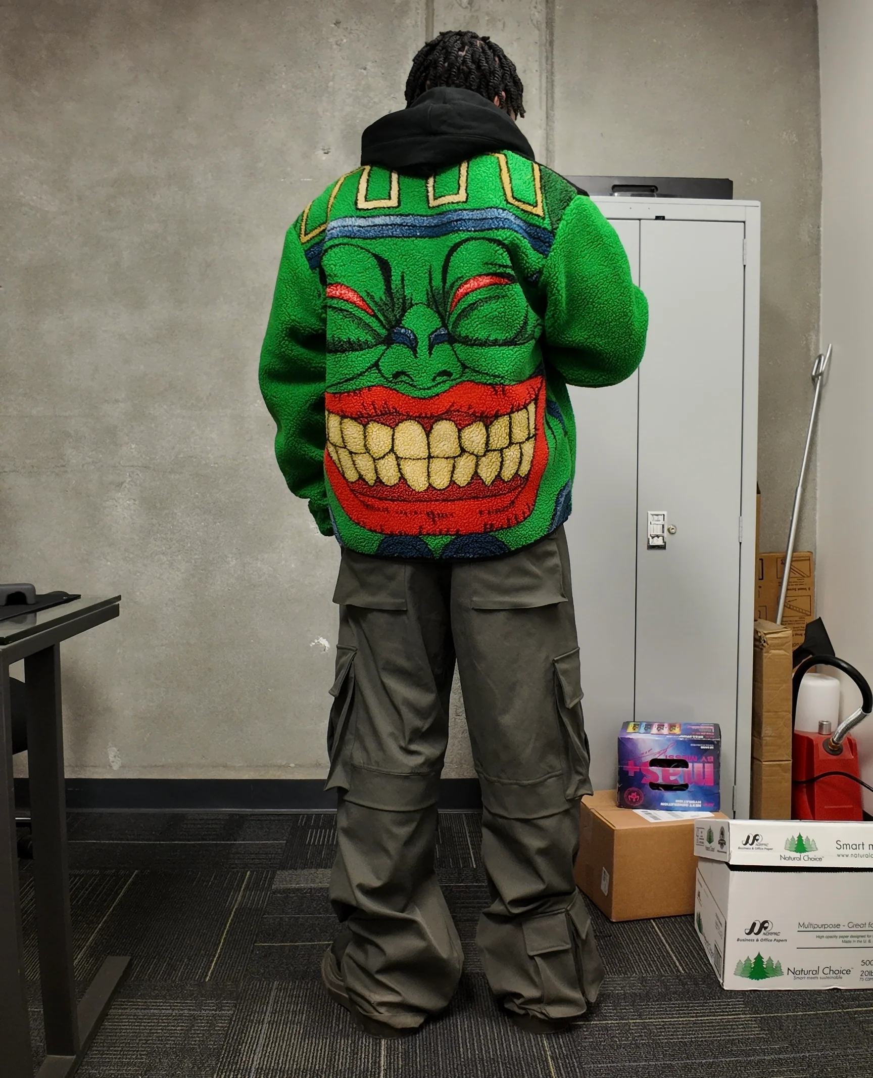 YUGIOH POT OF GREED SHERPA JACKET (GREEN) - Image 3