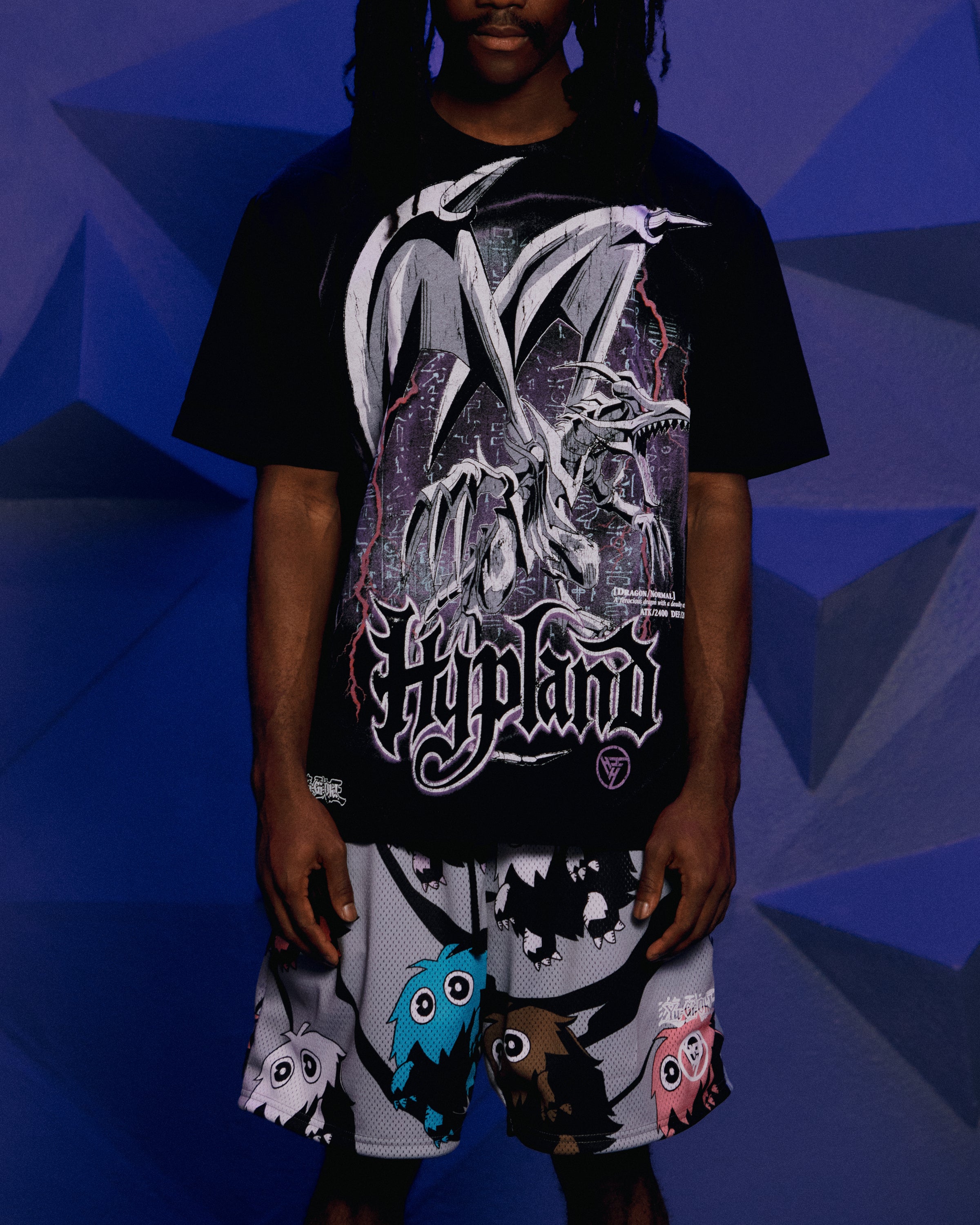YUGIOH RED EYES JUMBO PRINT SHIRT (BLACK) - Image 3