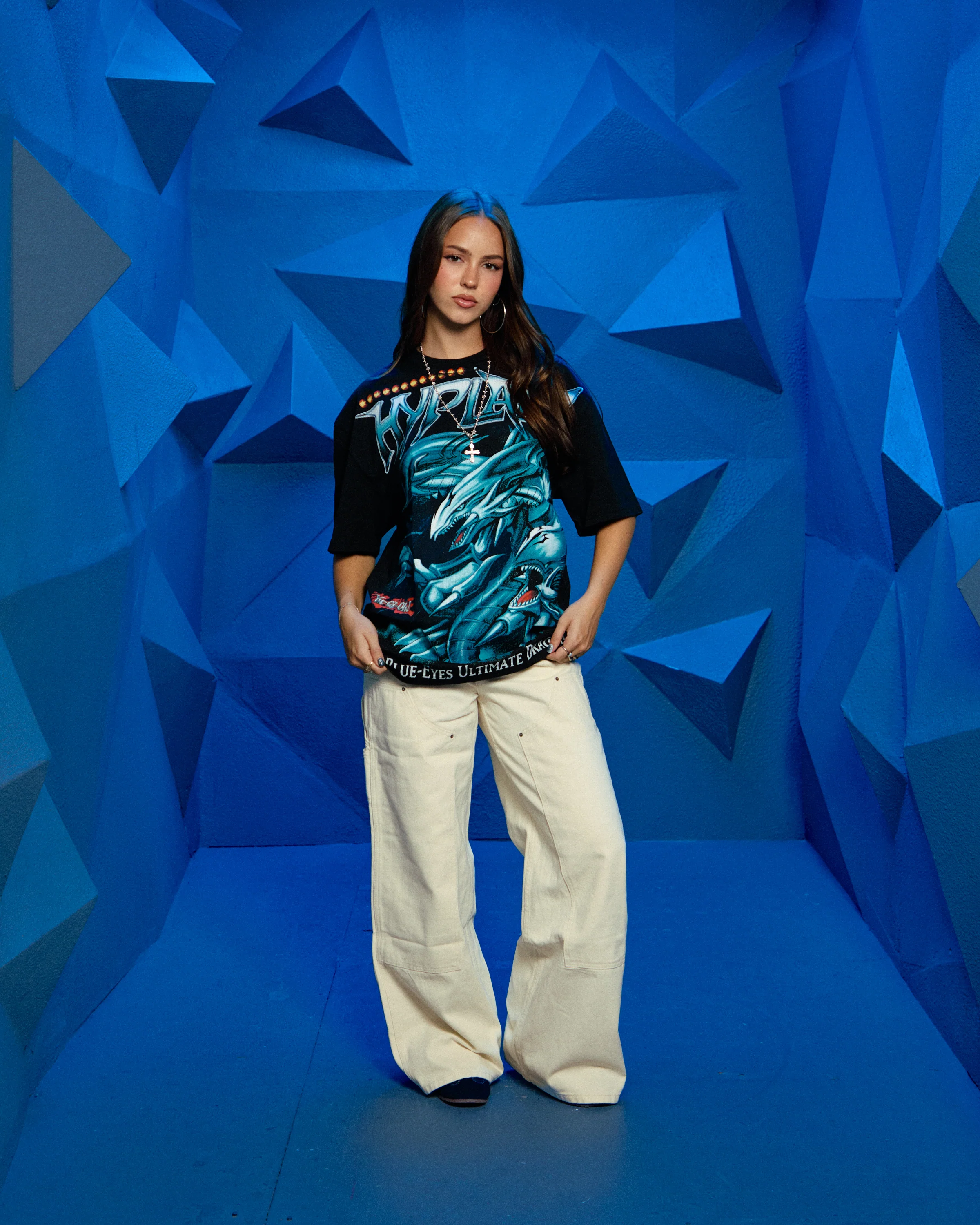 YUGIOH ULTIMATE BLUE EYES JUMBO PRINT SHIRT (BLACK) - Image 3